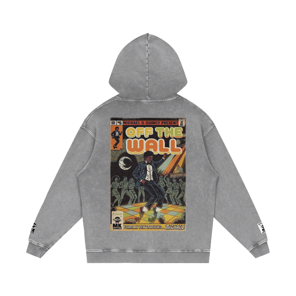 Off the Wall - Snow Washed Loose Cotton Hoodie