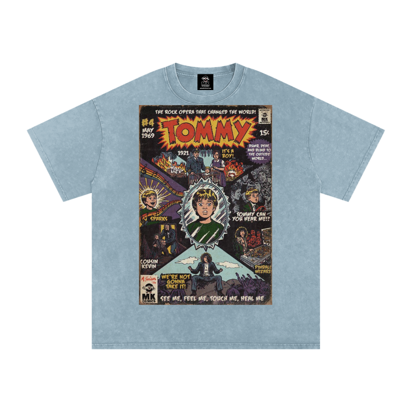 Tommy - Snow Washed Oversized Cotton T-Shirt