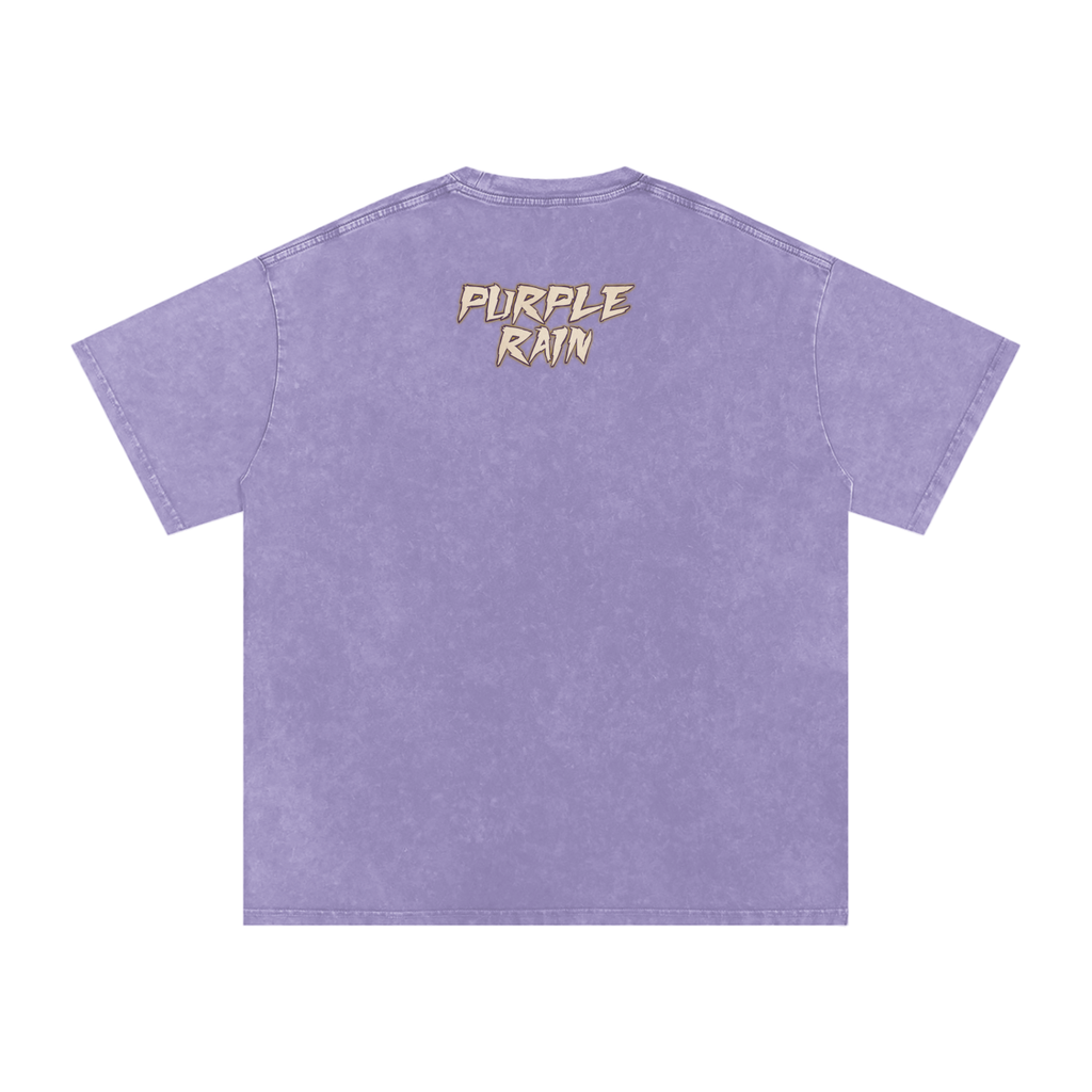 Purple Rain - Snow Washed Oversized Cotton T-Shirt