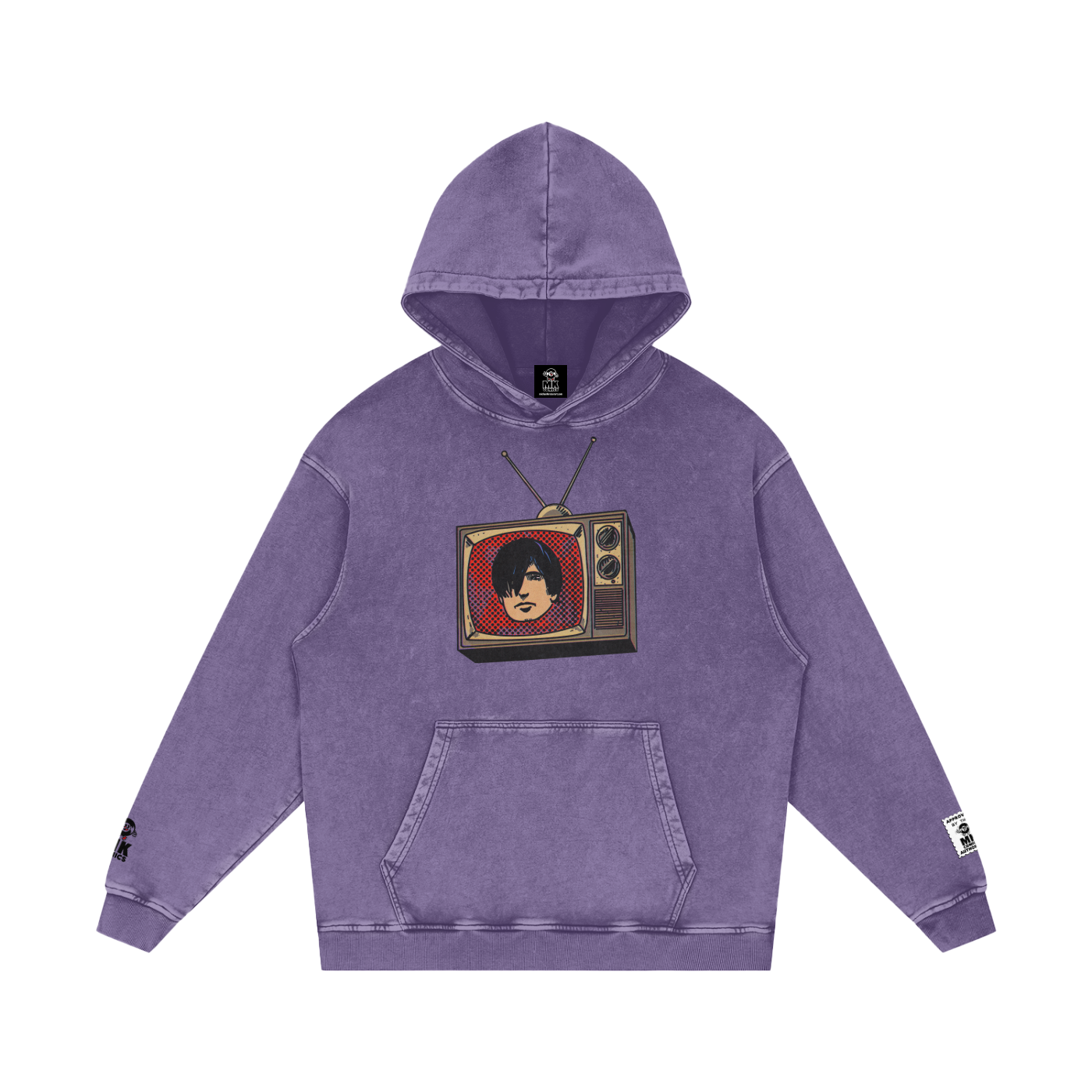 Only - Snow Washed Loose Cotton Hoodie