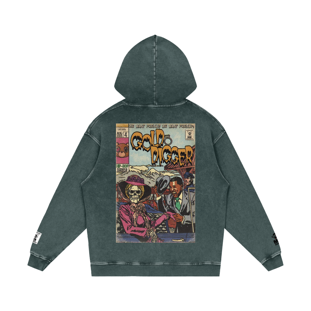 Gold Digger - Snow Washed Loose Cotton Hoodie