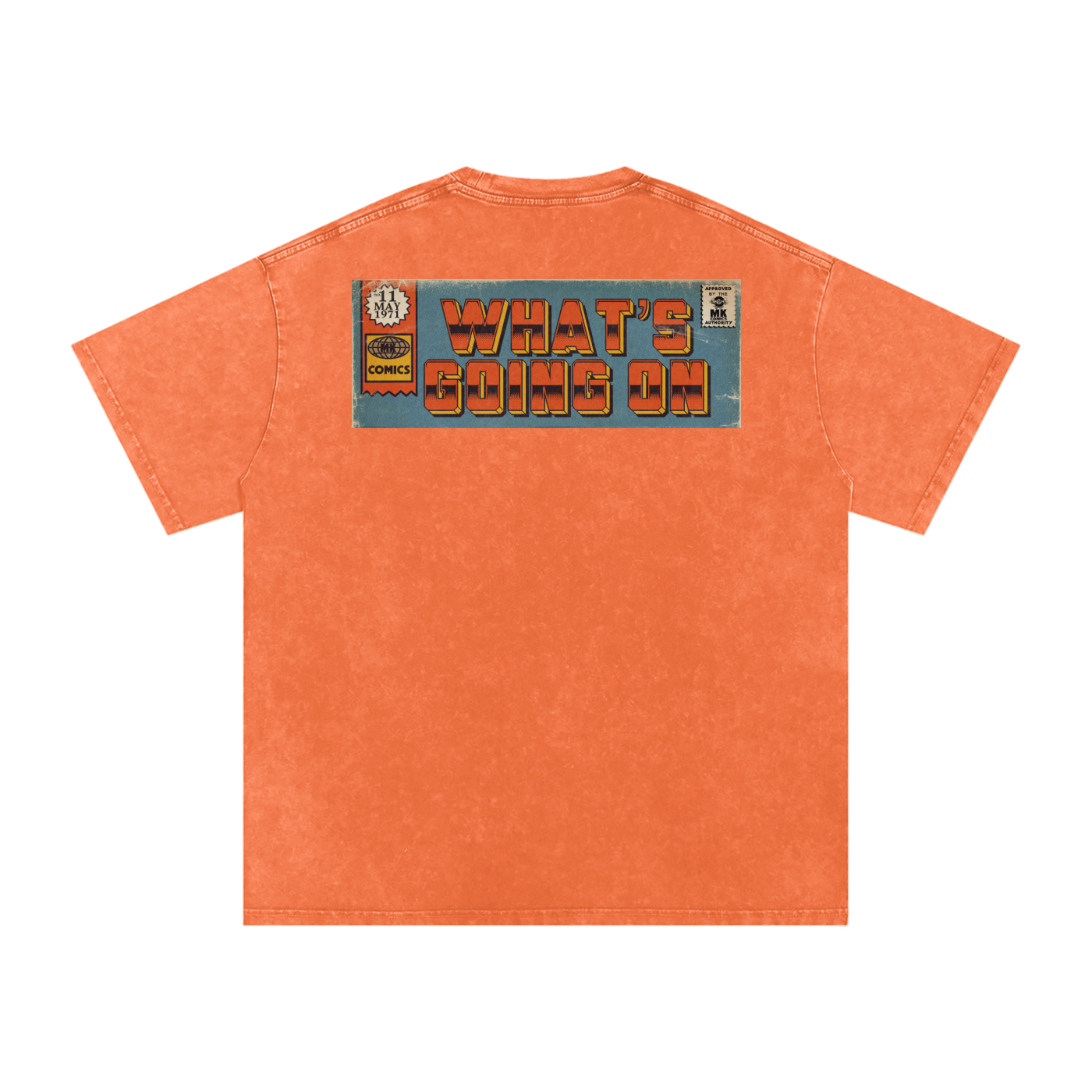 What's Going On - Snow Washed Oversized Cotton T-Shirt