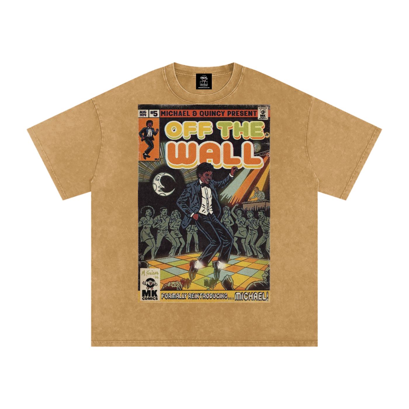 Off the Wall - Snow Washed Oversized Cotton T-Shirt