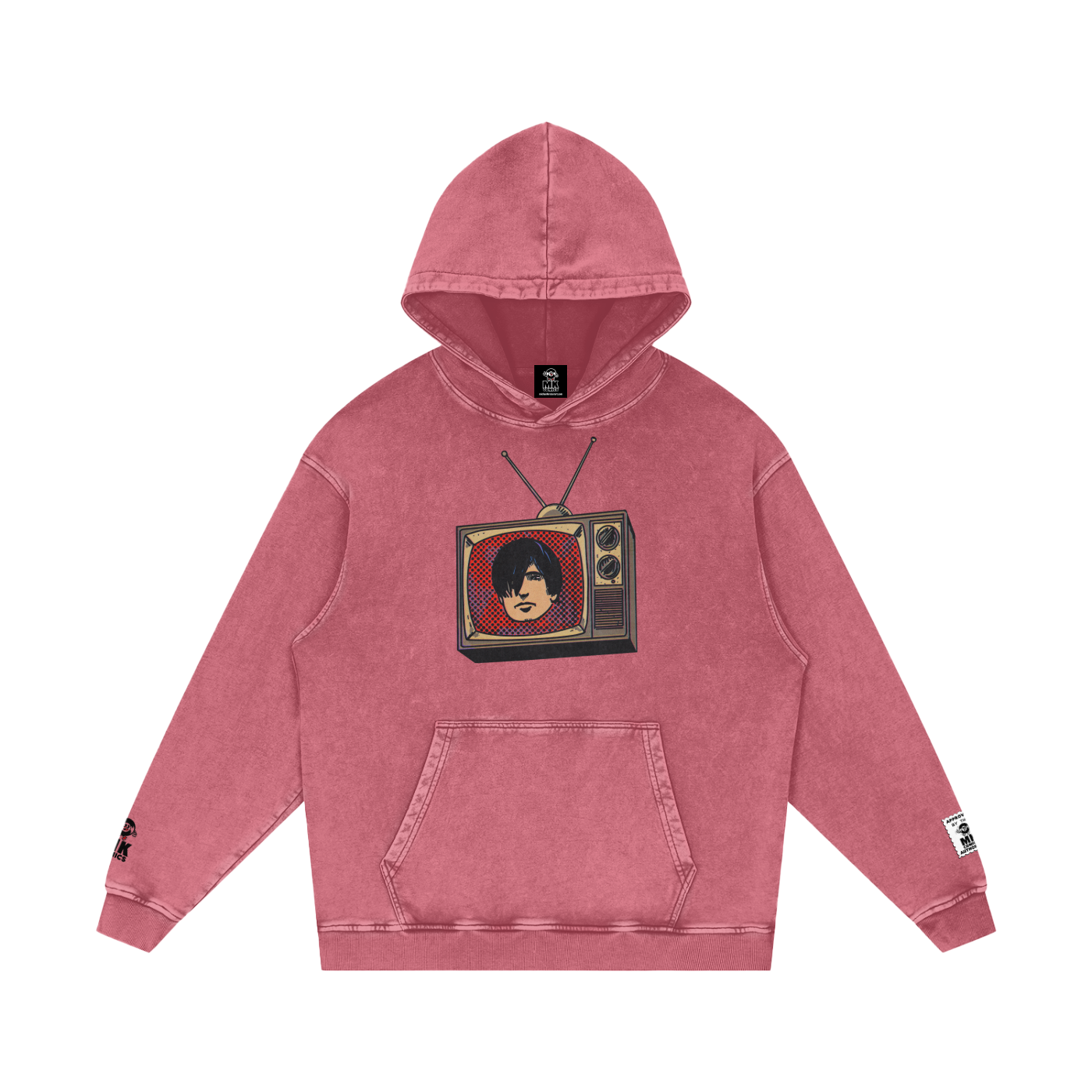 Only - Snow Washed Loose Cotton Hoodie