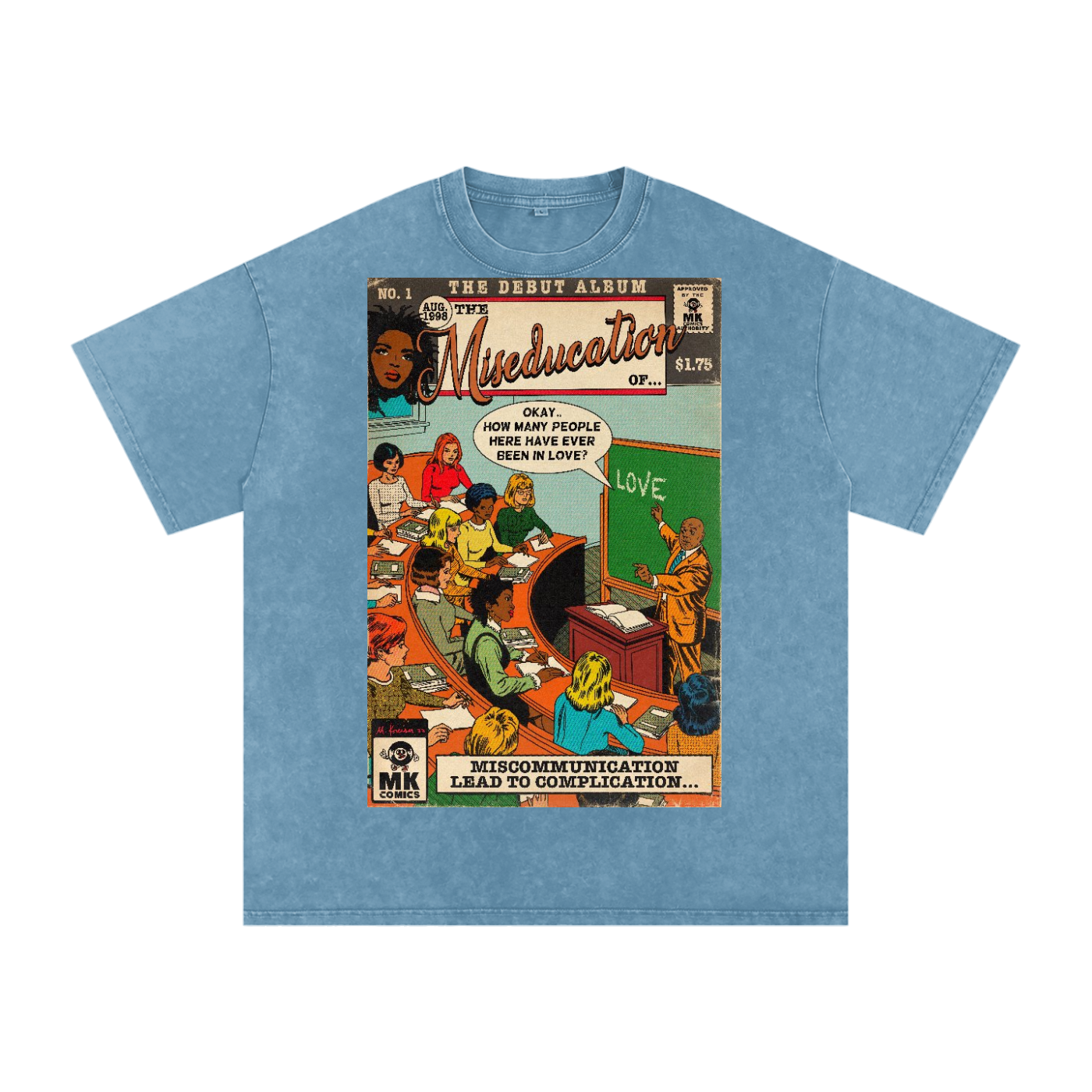 The Miseducation of... - Snow Washed Oversized Cotton T-Shirt