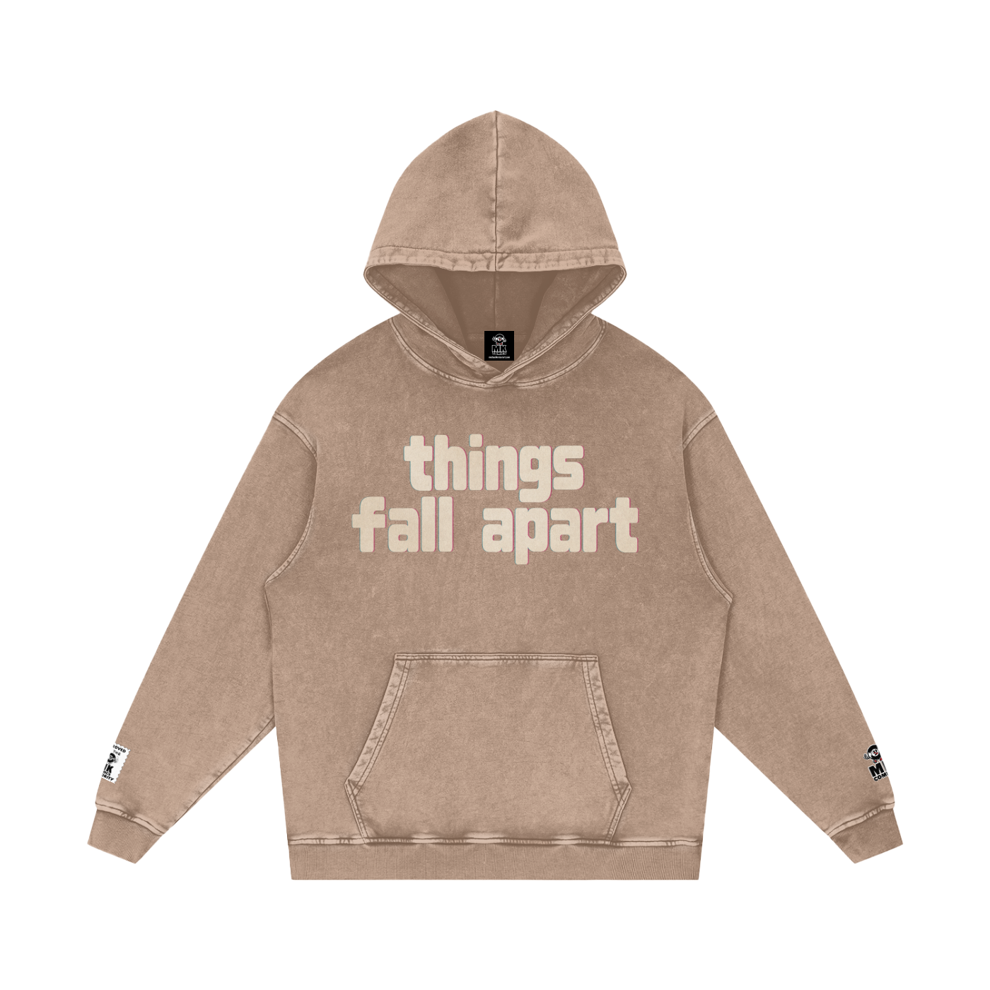 Things Fall Apart - Snow Washed Loose Cotton Hoodie