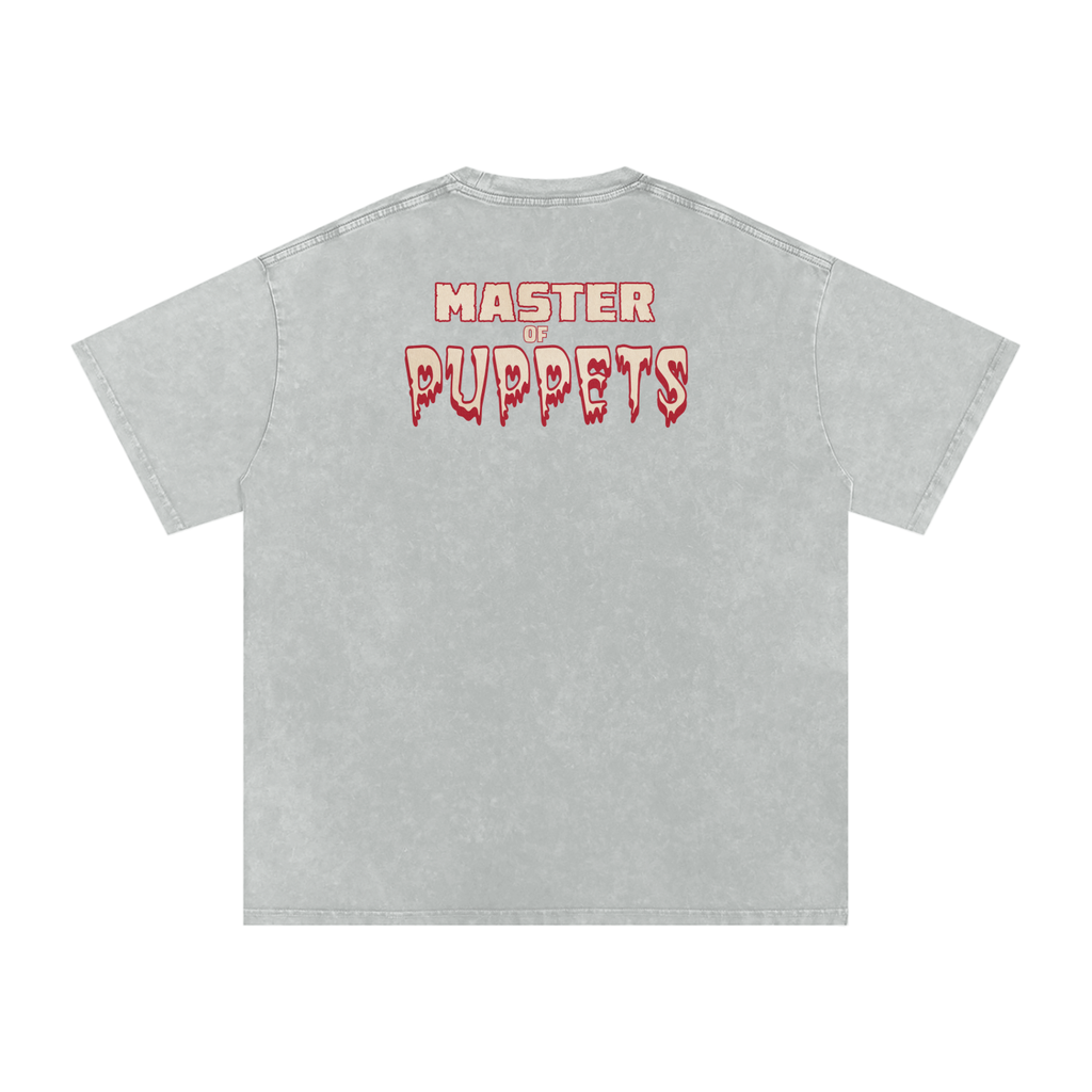 Master of Puppets - Snow Washed Oversized Cotton T-Shirt