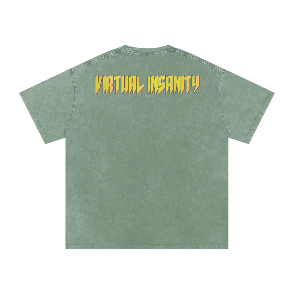 Virtual Insanity - Snow Washed Oversized Cotton T-Shirt