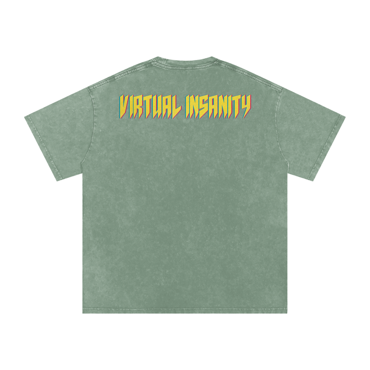 Virtual Insanity - Snow Washed Oversized Cotton T-Shirt