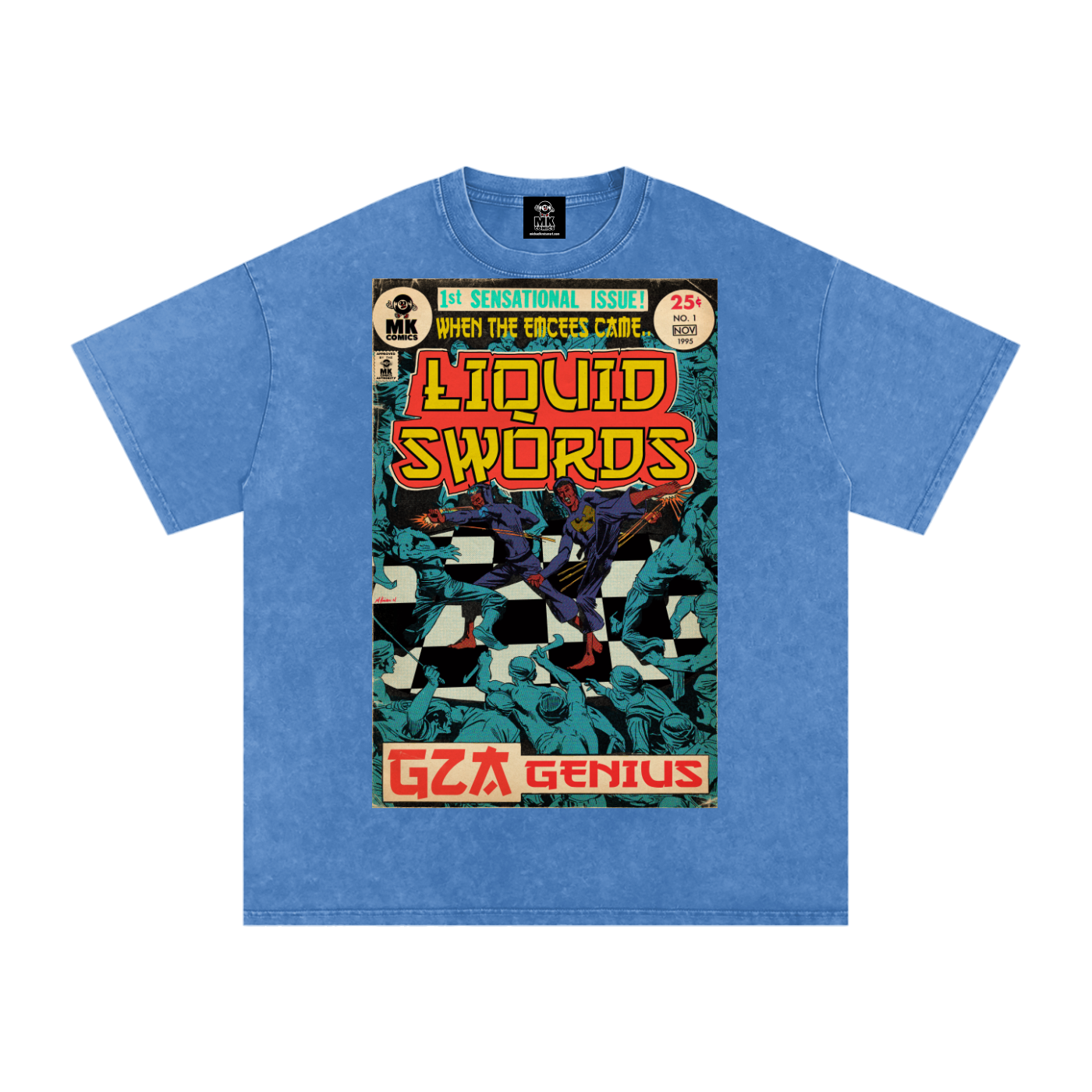 Liquid Swords - Snow Washed Oversized Cotton T-Shirt