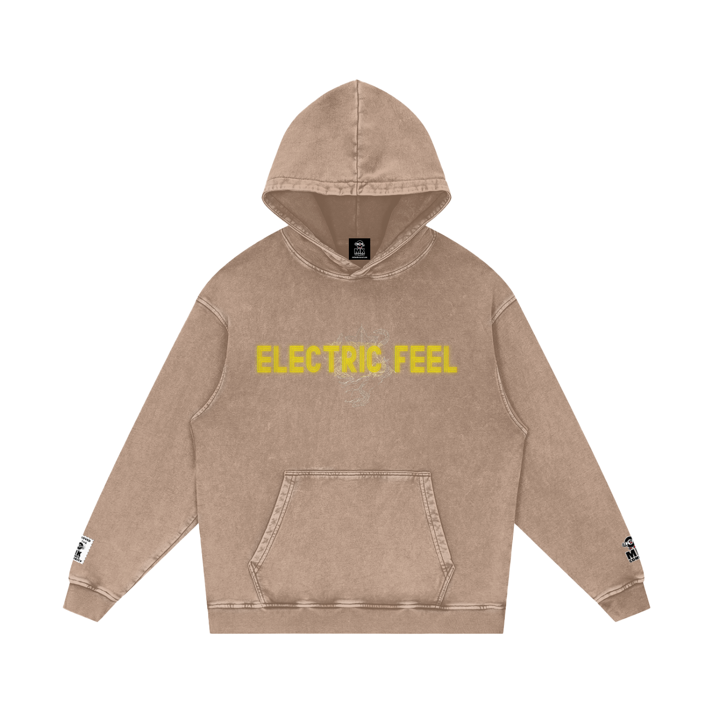 Electric Feel - Snow Washed Loose Cotton Hoodie