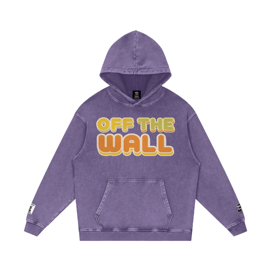 Off the Wall - Snow Washed Loose Cotton Hoodie