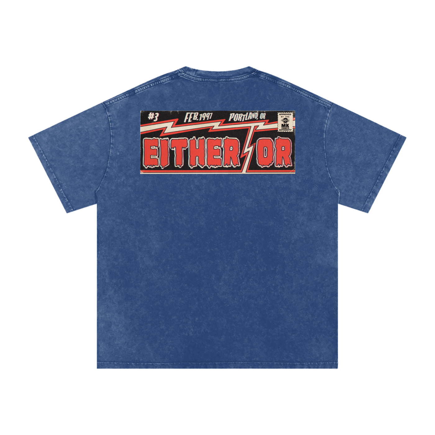 Either/Or - Snow Washed Oversized Cotton T-Shirt
