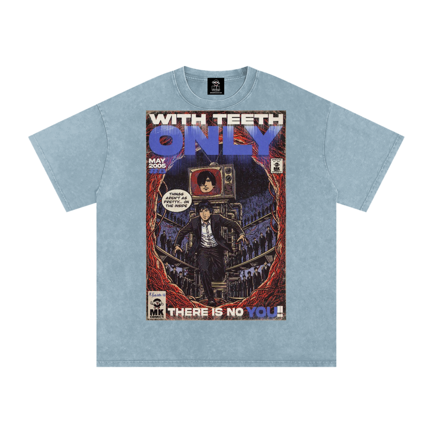 Only - Snow Washed Oversized Cotton T-Shirt