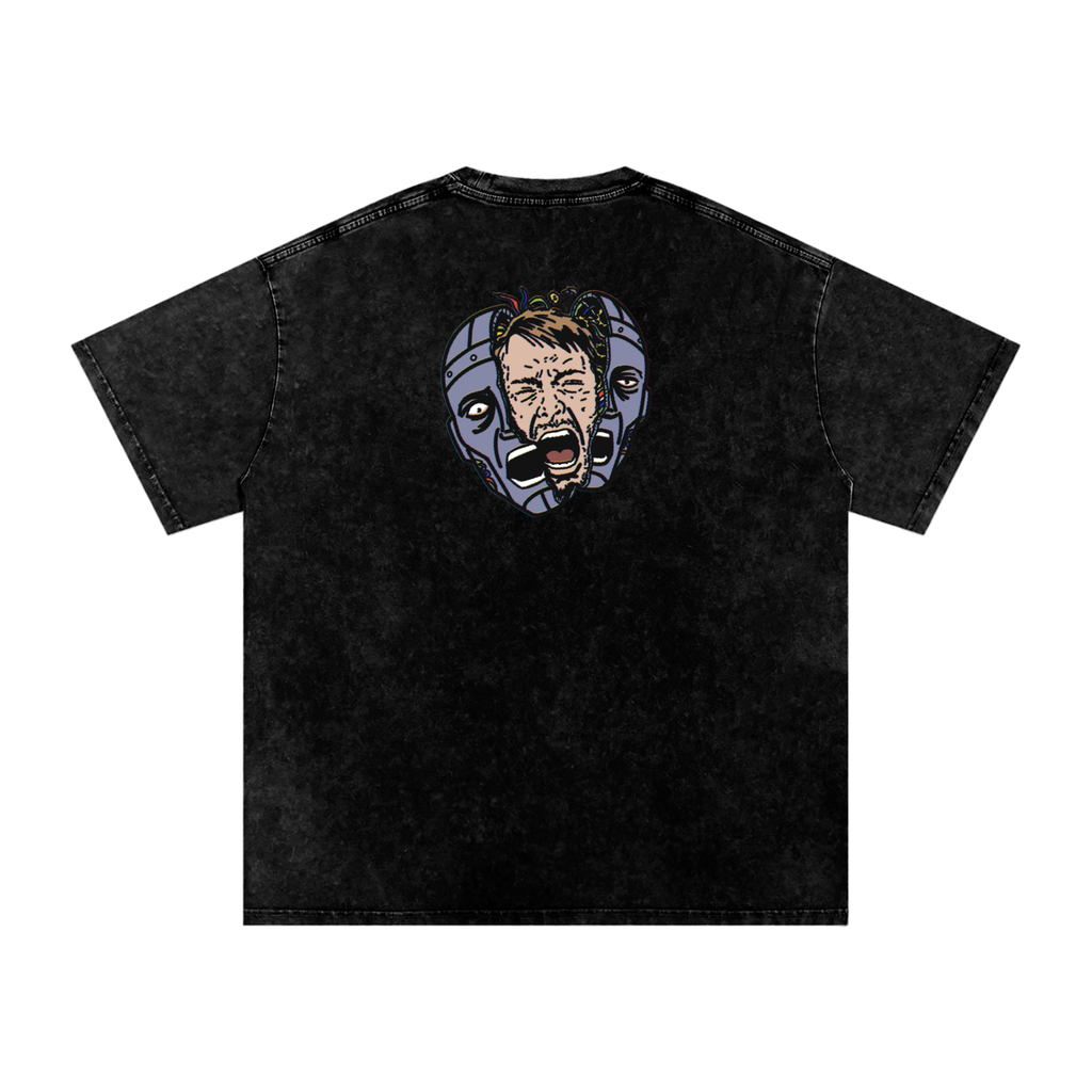 Paranoid Android -  Snow Washed Oversized Cotton T-Shirt