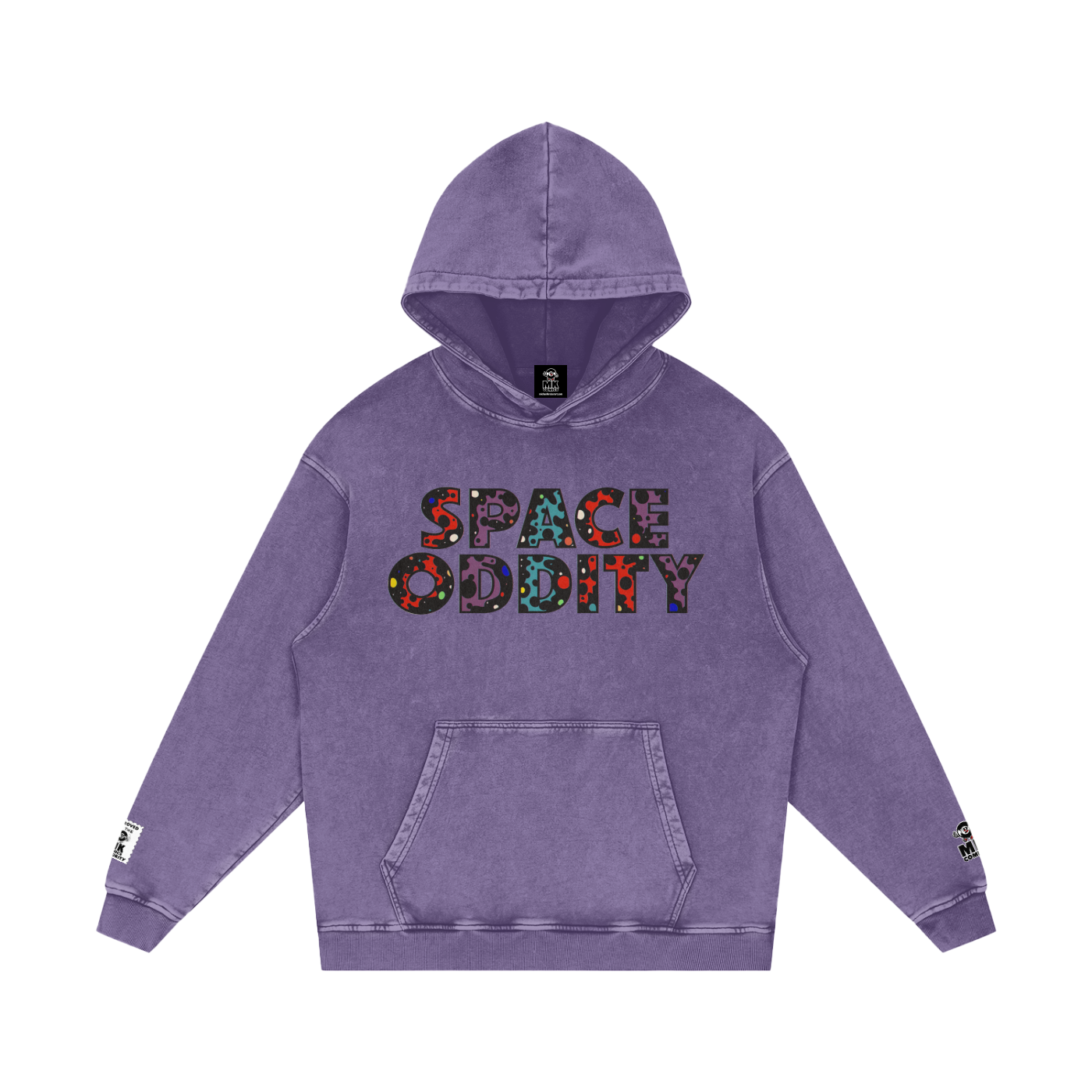 Space Oddity - Snow Washed Loose Cotton Hoodie