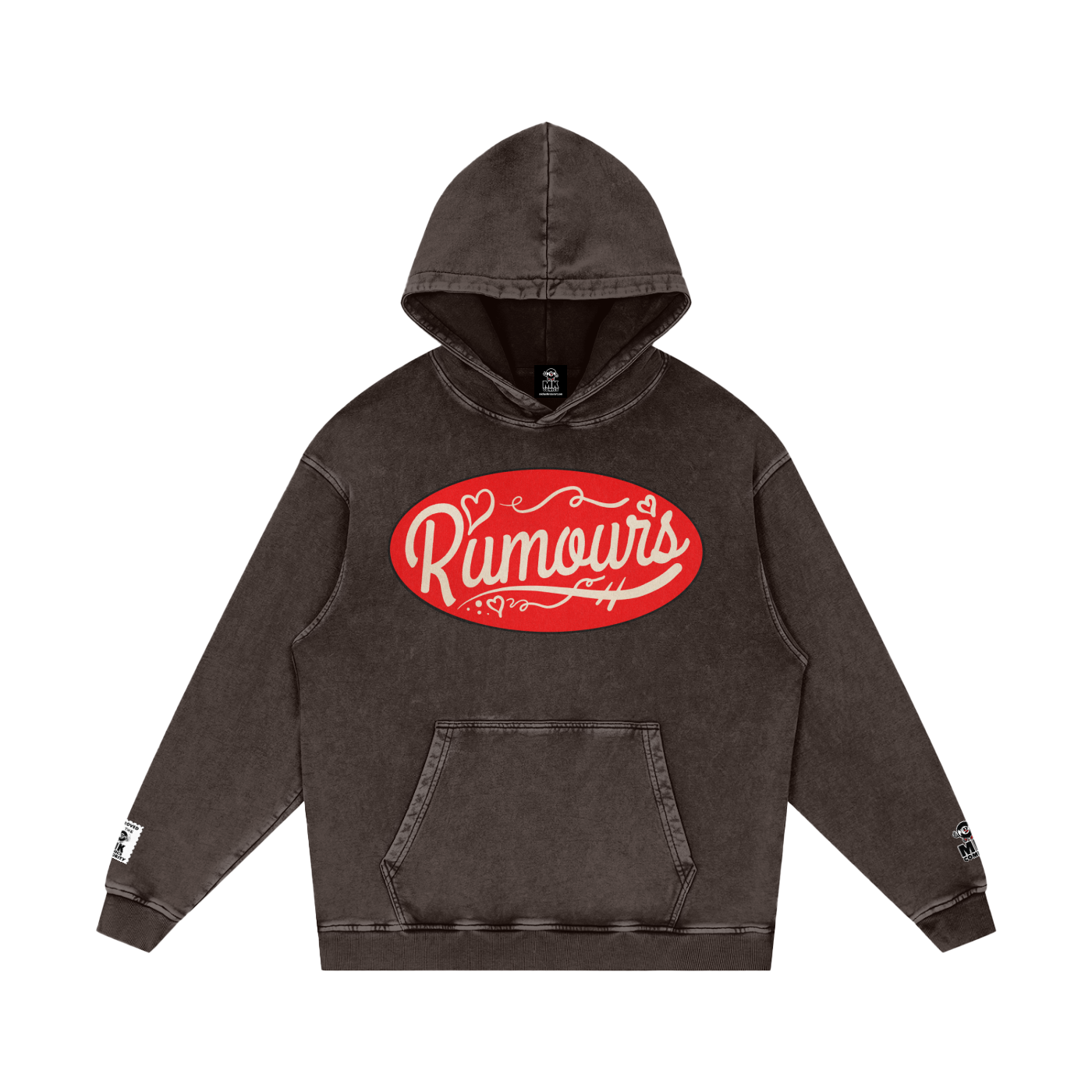 Rumours - Snow Washed Loose Cotton Hoodie