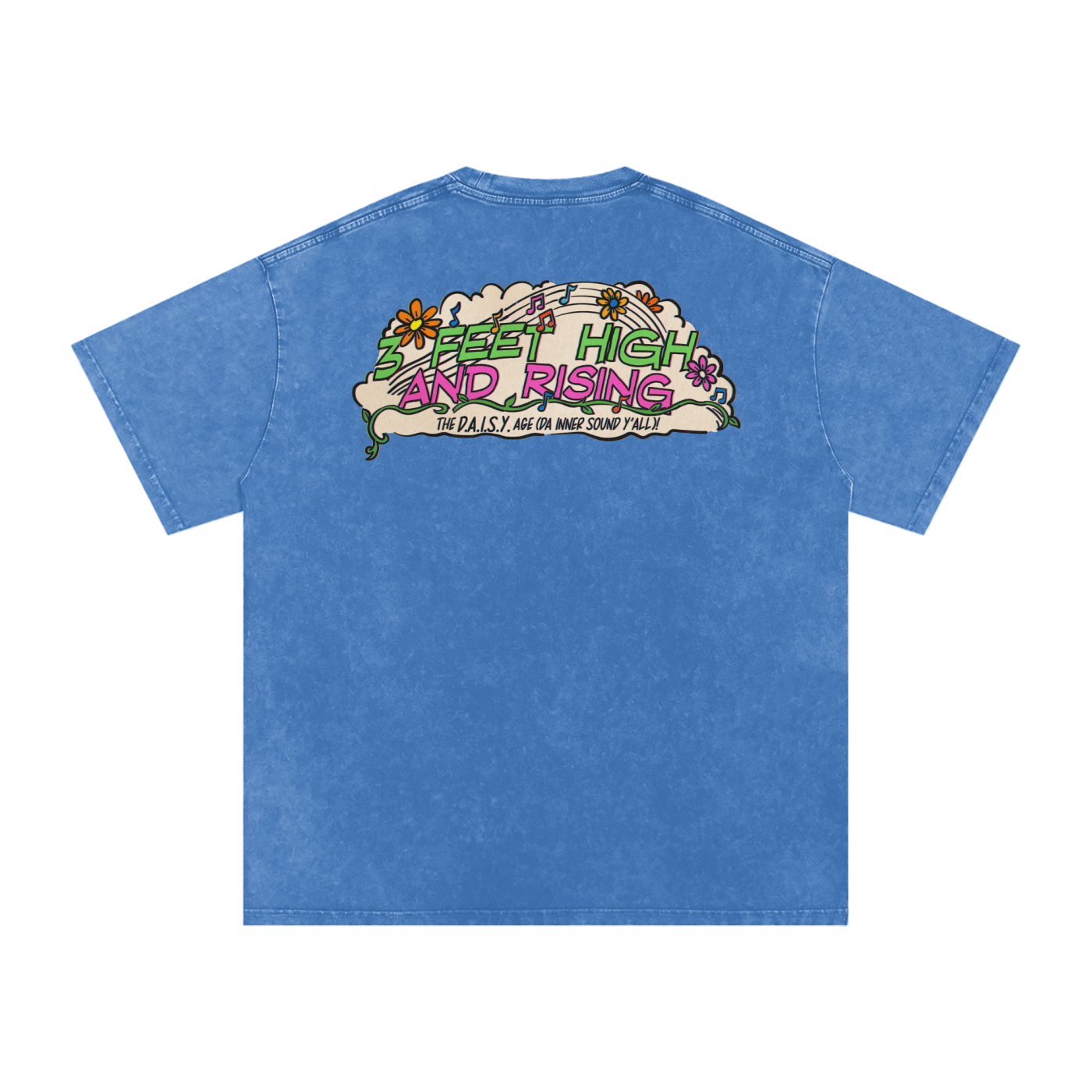3 Feet High & Rising - Snow Washed Oversized Cotton T-Shirt