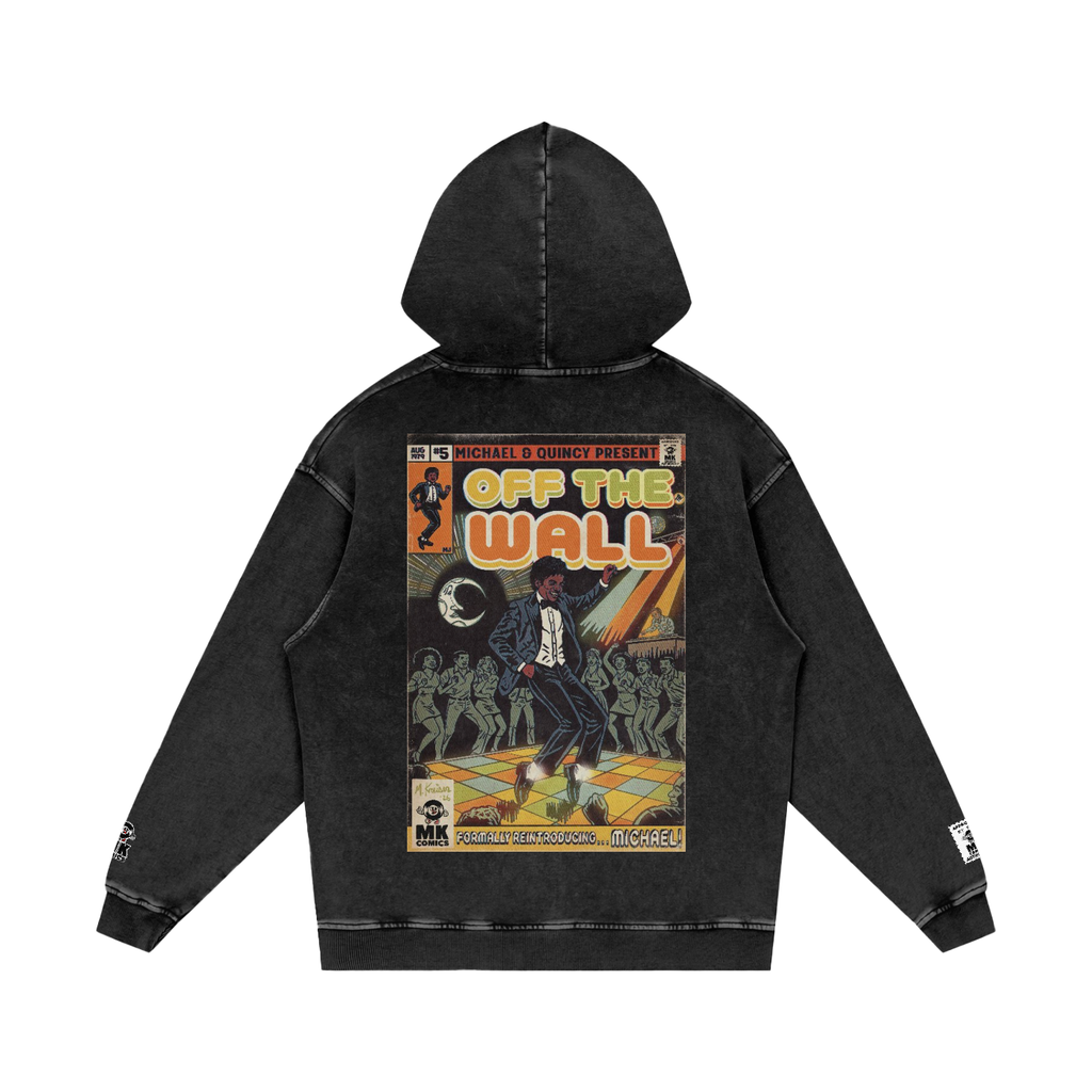 Off the Wall - Snow Washed Loose Cotton Hoodie