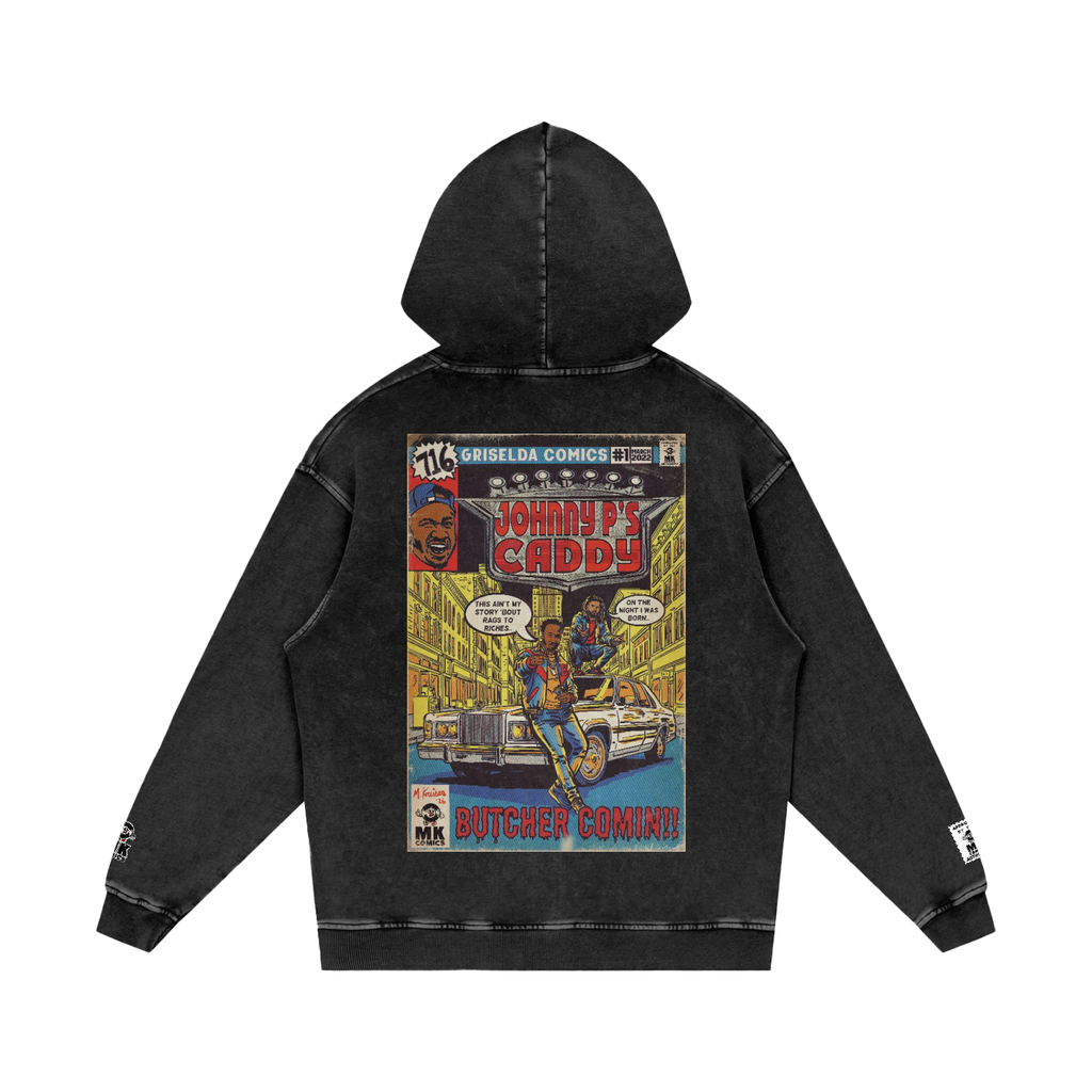 Johnny P's Caddy - Snow Washed Loose Cotton Hoodie