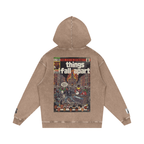 Things Fall Apart - Snow Washed Loose Cotton Hoodie