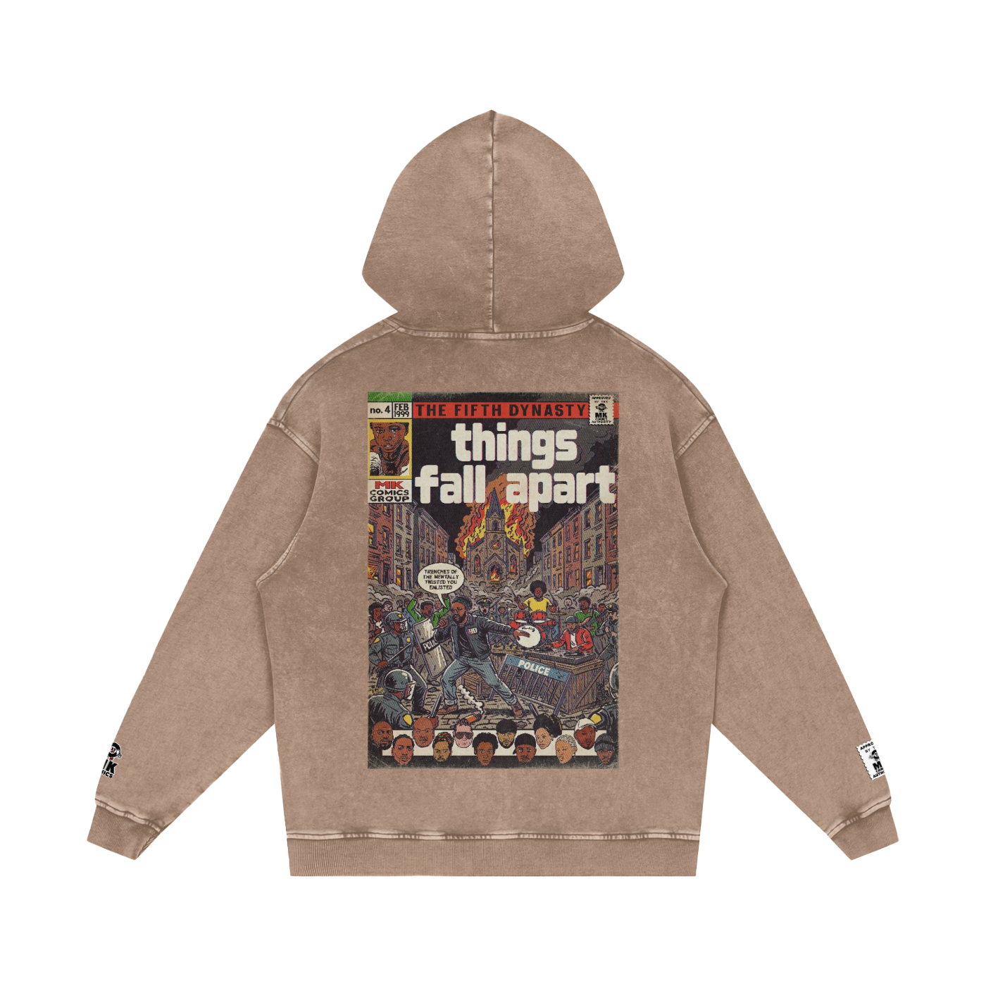 Things Fall Apart - Snow Washed Loose Cotton Hoodie