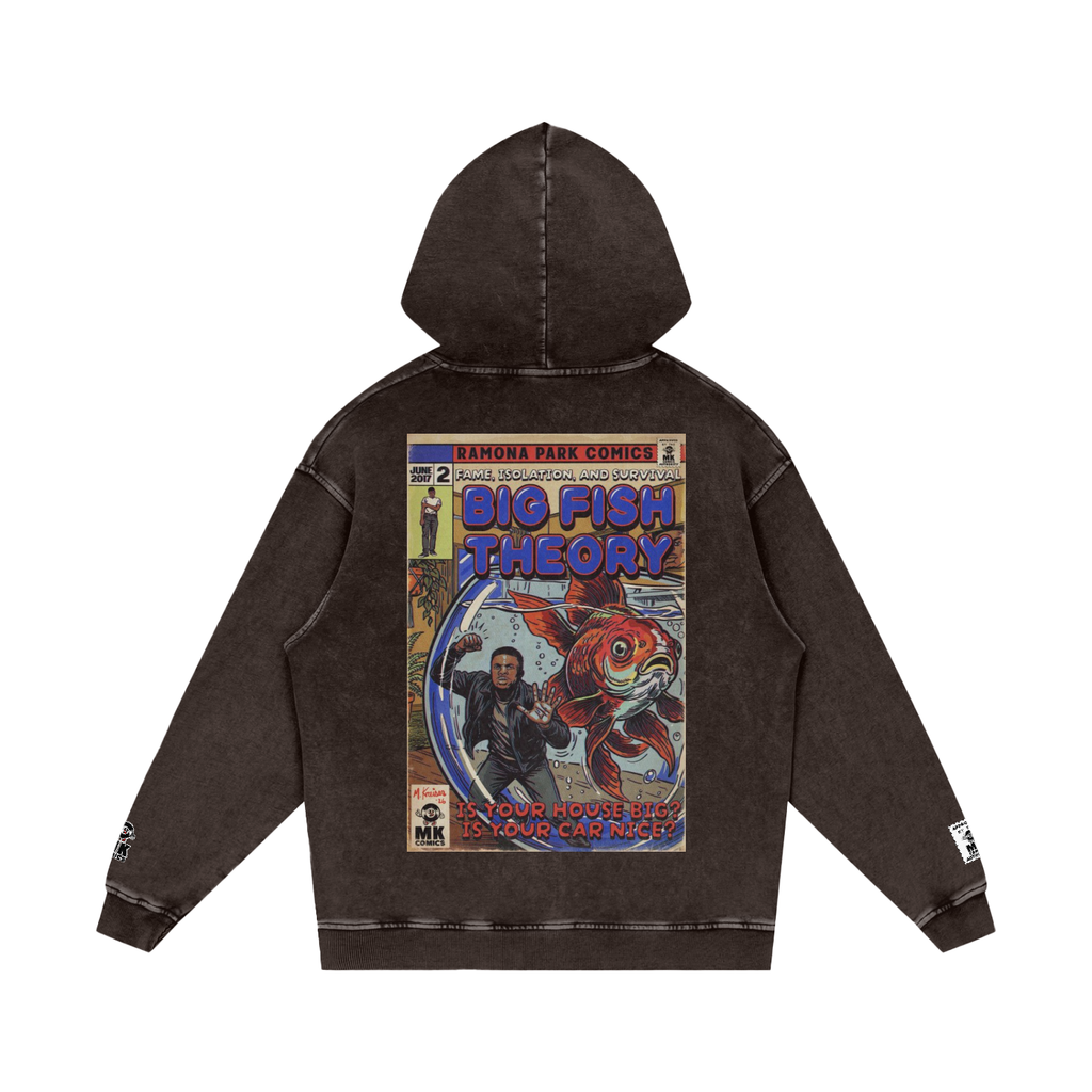 Big Fish Theory - Snow Washed Loose Cotton Hoodie