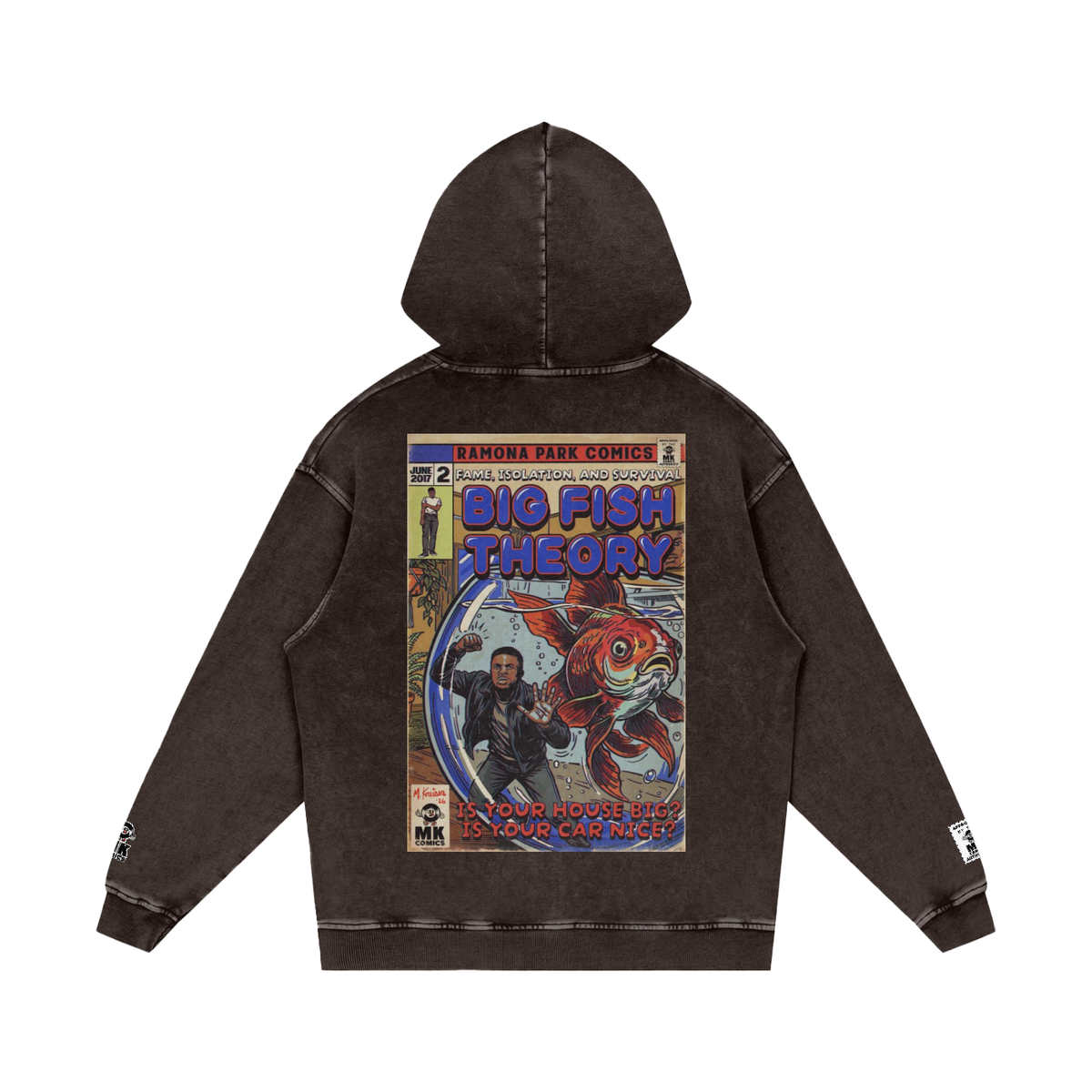 Big Fish Theory - Snow Washed Loose Cotton Hoodie