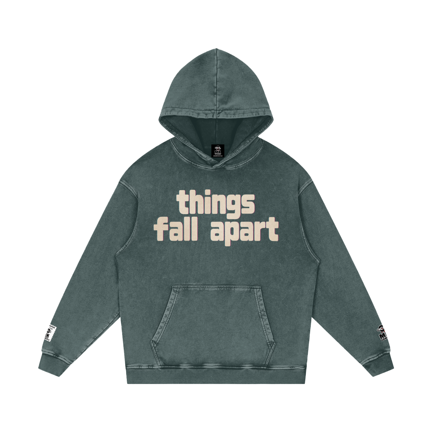 Things Fall Apart - Snow Washed Loose Cotton Hoodie