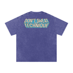 Don't Sweat the Technique - Snow Washed Oversized Cotton T-Shirt