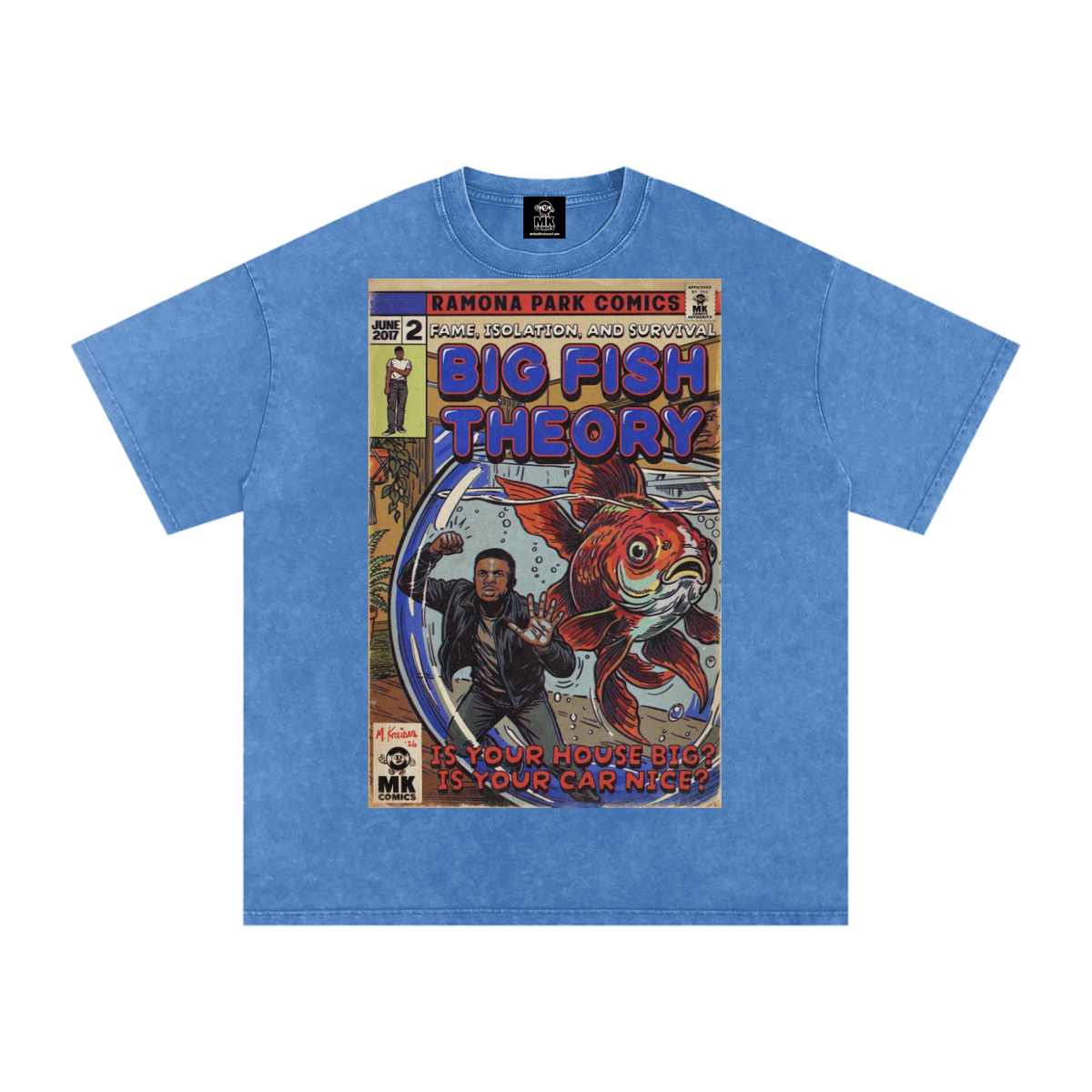 Big Fish Theory - Snow Washed Oversized Cotton T-Shirt
