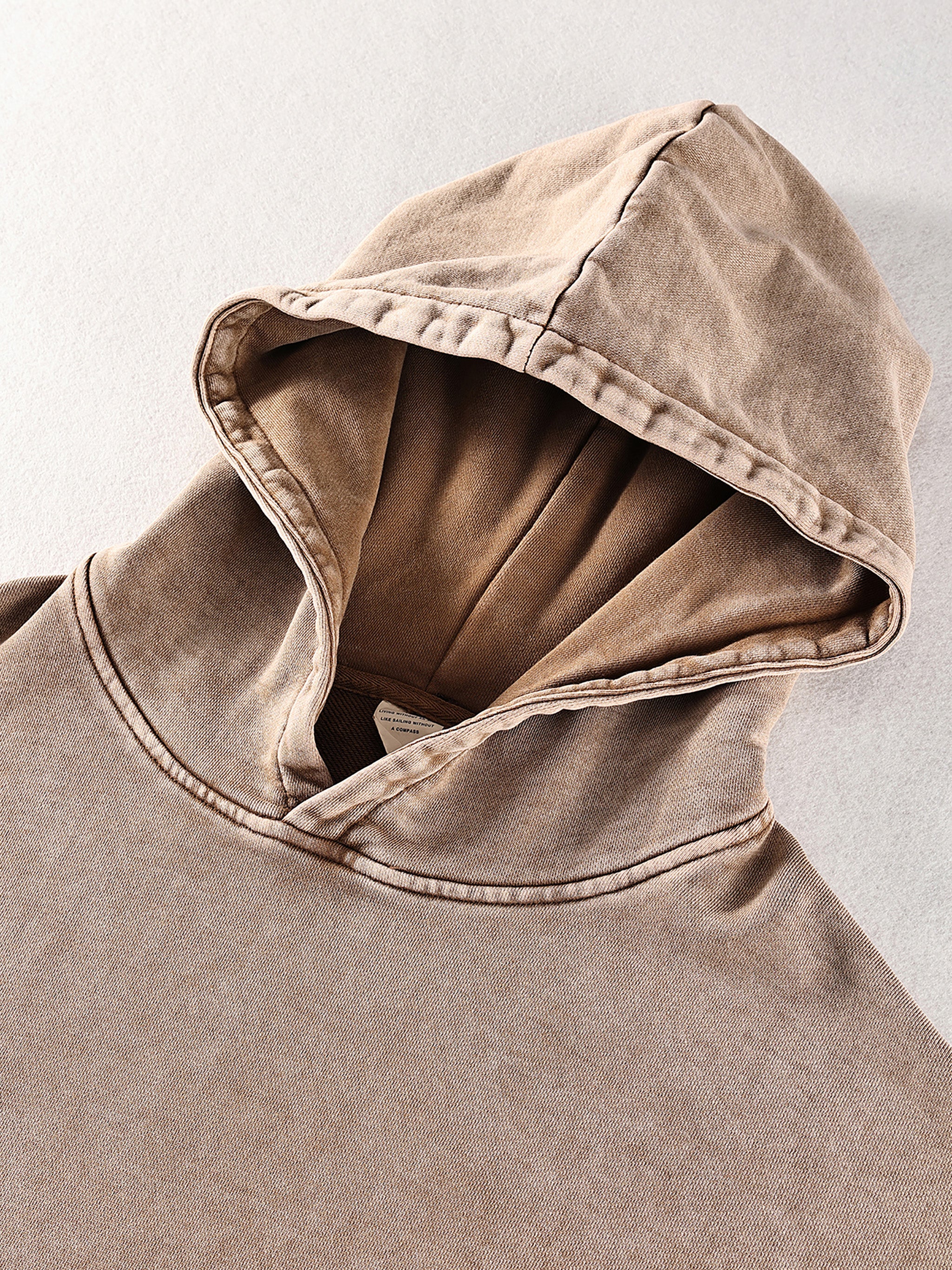 Only - Snow Washed Loose Cotton Hoodie