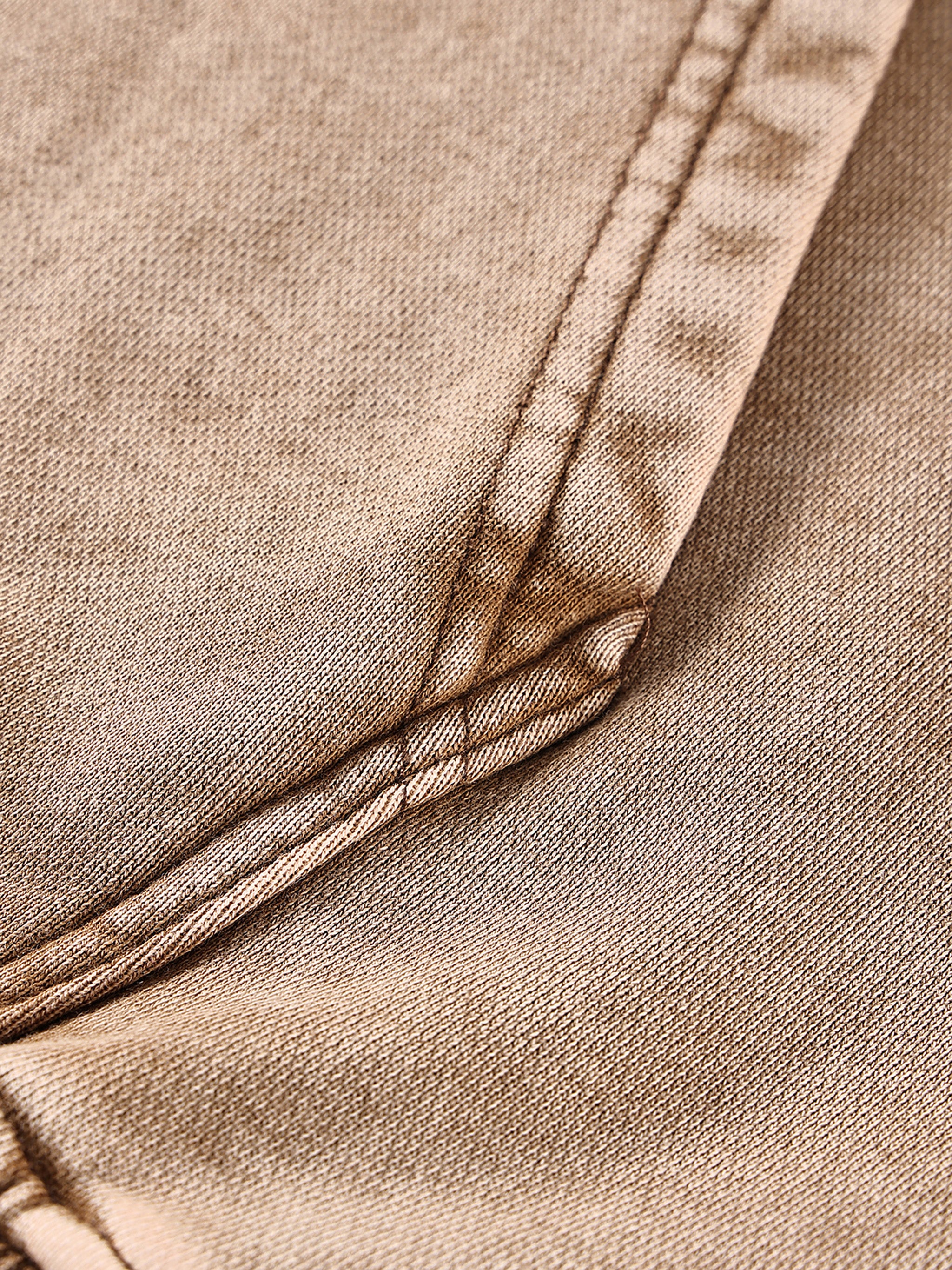 Brown Sugar - Snow Washed Loose Cotton Hoodie