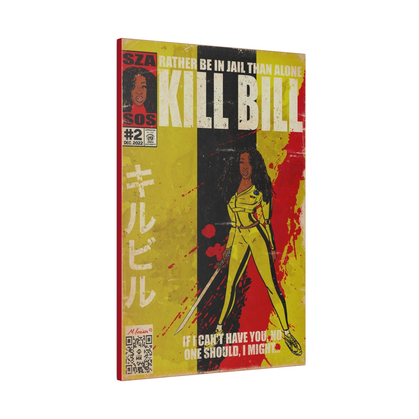 SZA - Kill Bill -  Matte Canvas, Stretched, 0.75"