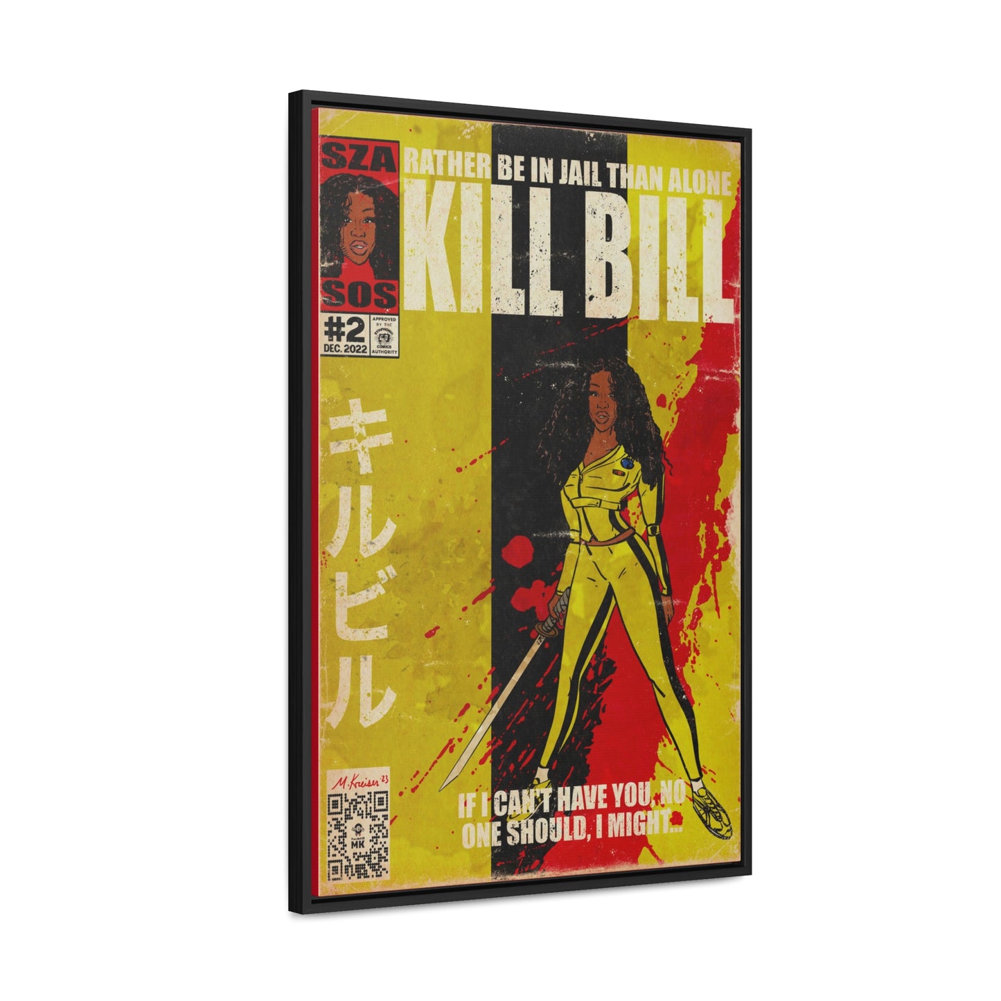 SZA - Kill Bill - Gallery Canvas Wraps, Vertical Frame