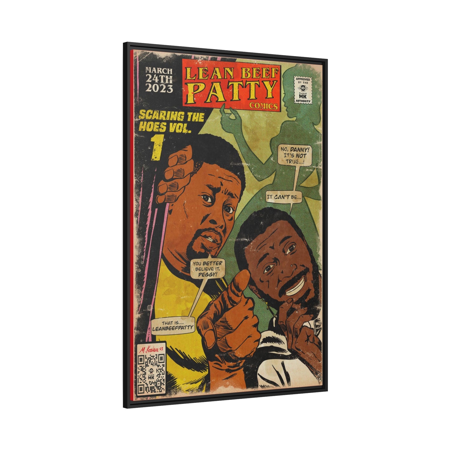 Danny Brown & JPEGMAFIA - Lean Beef Patty - Matte Canvas, Black Frame