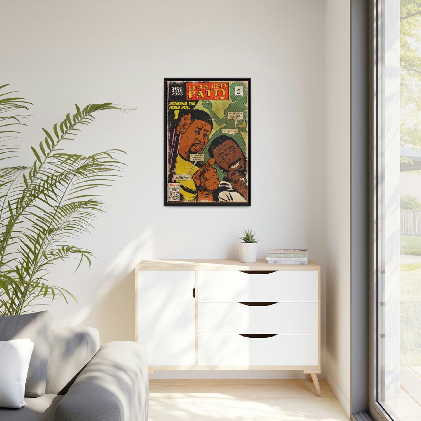 Danny Brown & JPEGMAFIA - Lean Beef Patty - Matte Canvas, Black Frame
