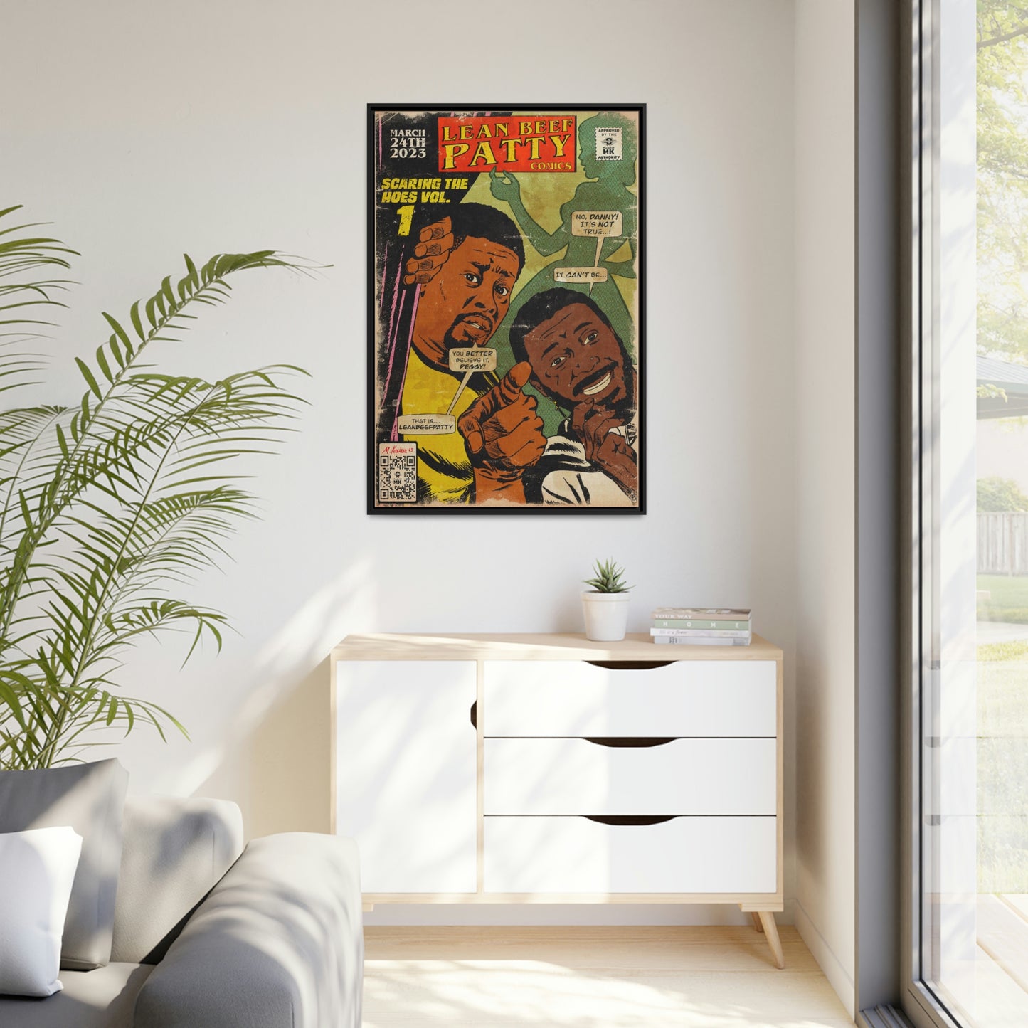 Danny Brown & JPEGMAFIA - Lean Beef Patty - Matte Canvas, Black Frame