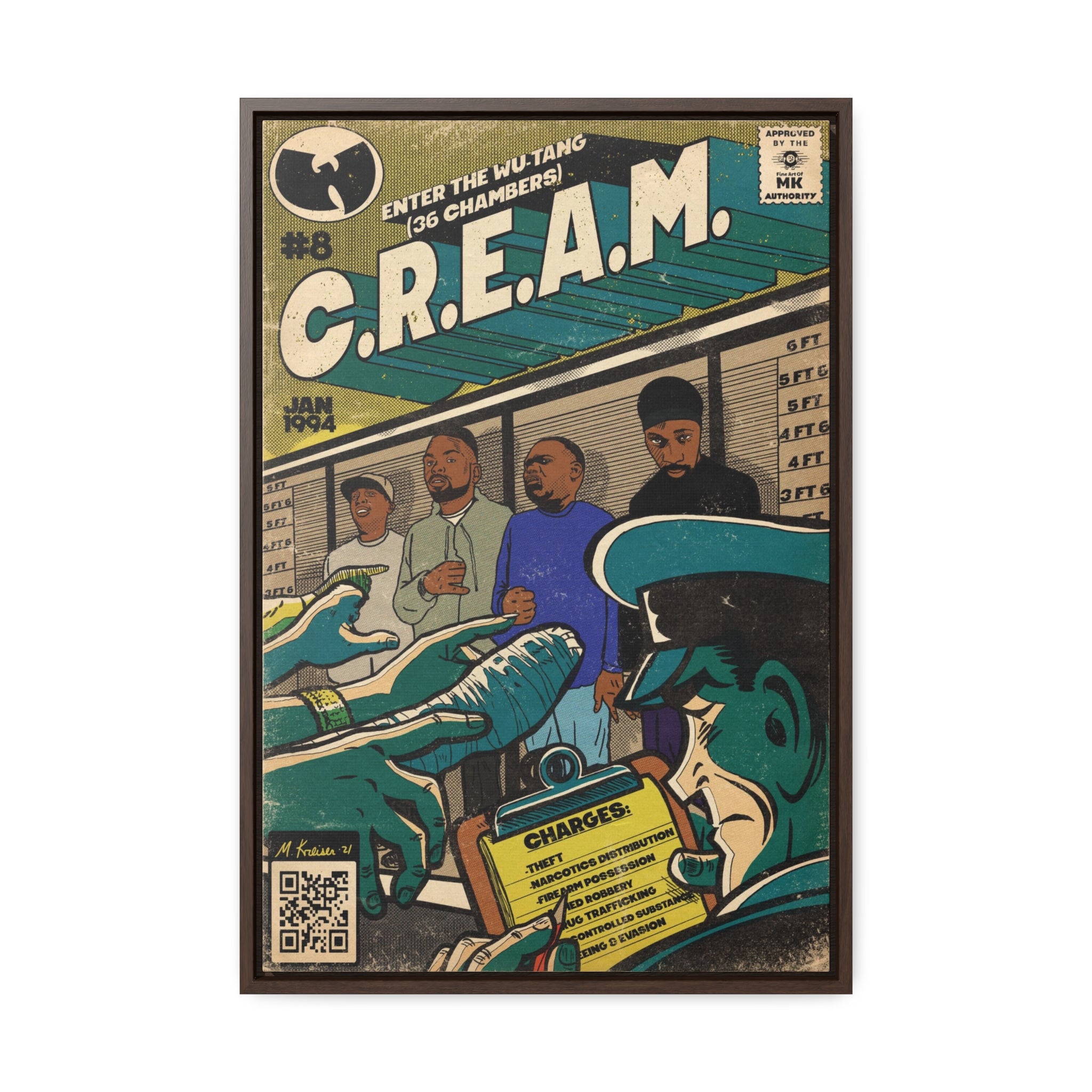 Cream Gallery Canvas Wraps, Vertical Frame