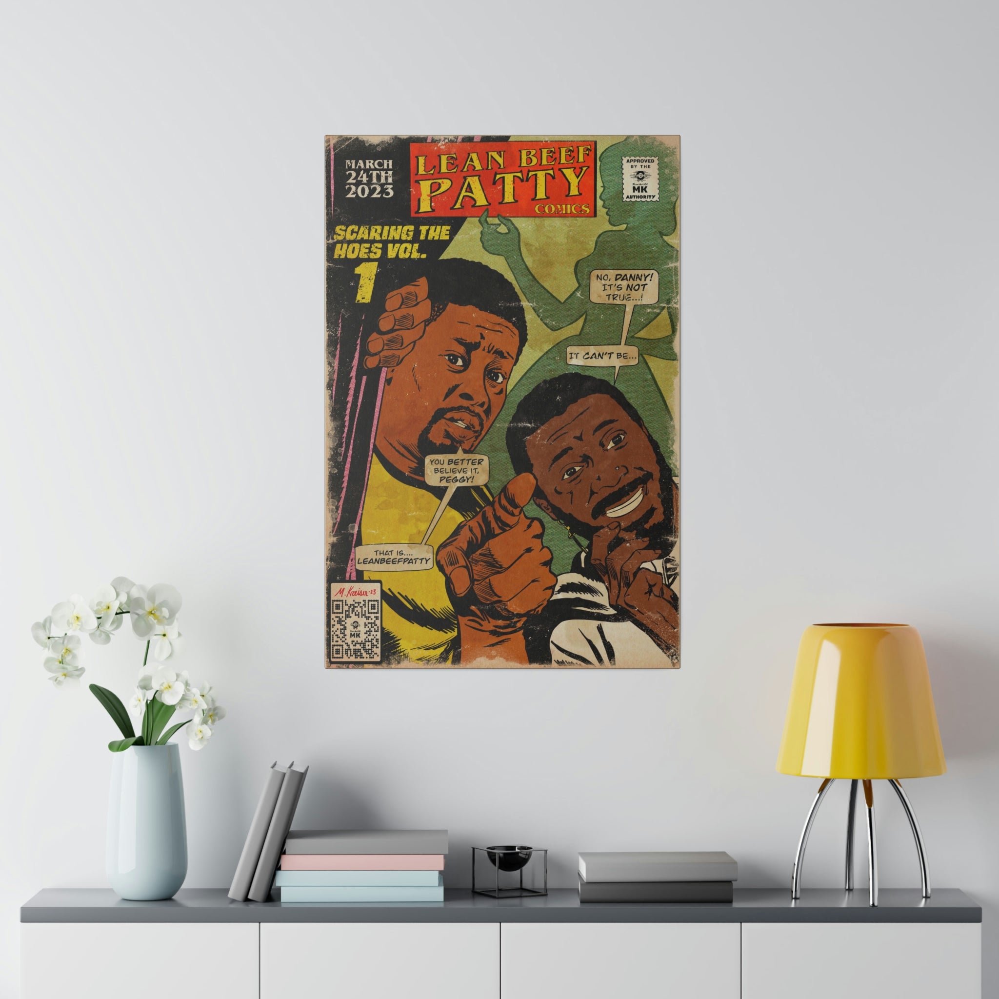 Lean Beef Patty - Matte Canvas, Stretched, 0.75"