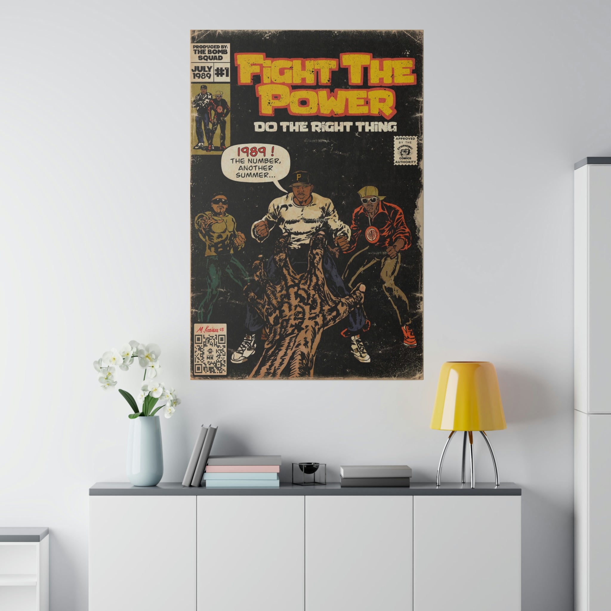 Fight The Power -  Matte Canvas, Stretched, 0.75"