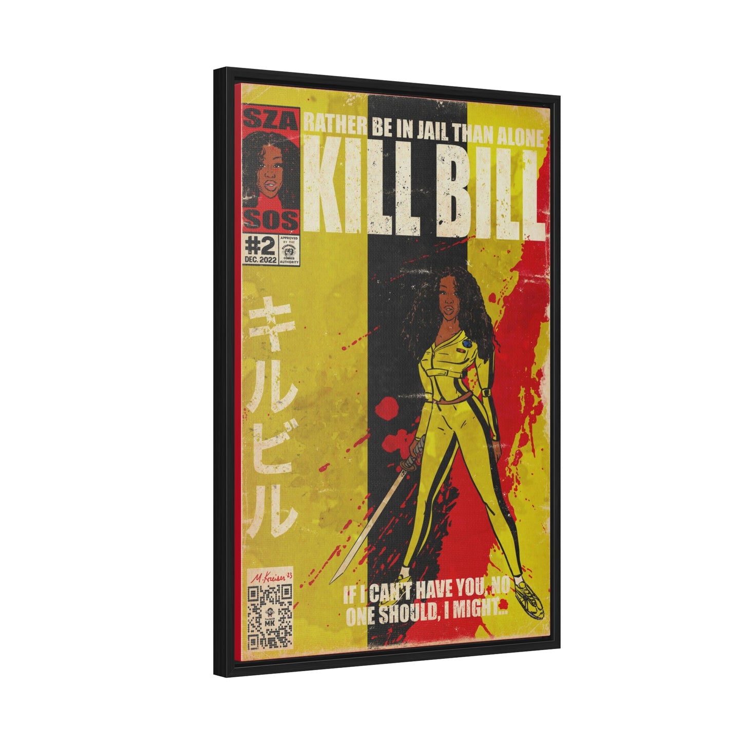 SZA - Kill Bill - Gallery Canvas Wraps, Vertical Frame