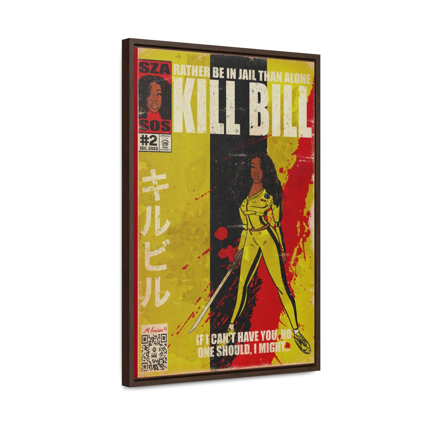 SZA - Kill Bill - Gallery Canvas Wraps, Vertical Frame