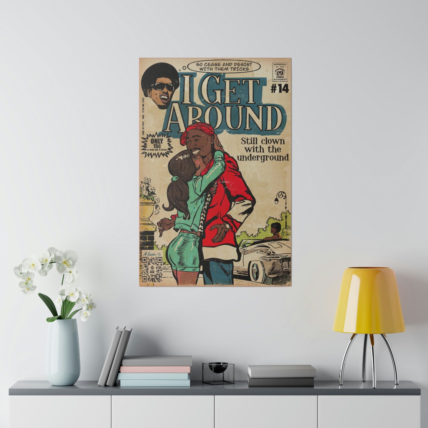 2Pac - I Get Around - Tupac - Matte Canvas, Stretched, 0.75"