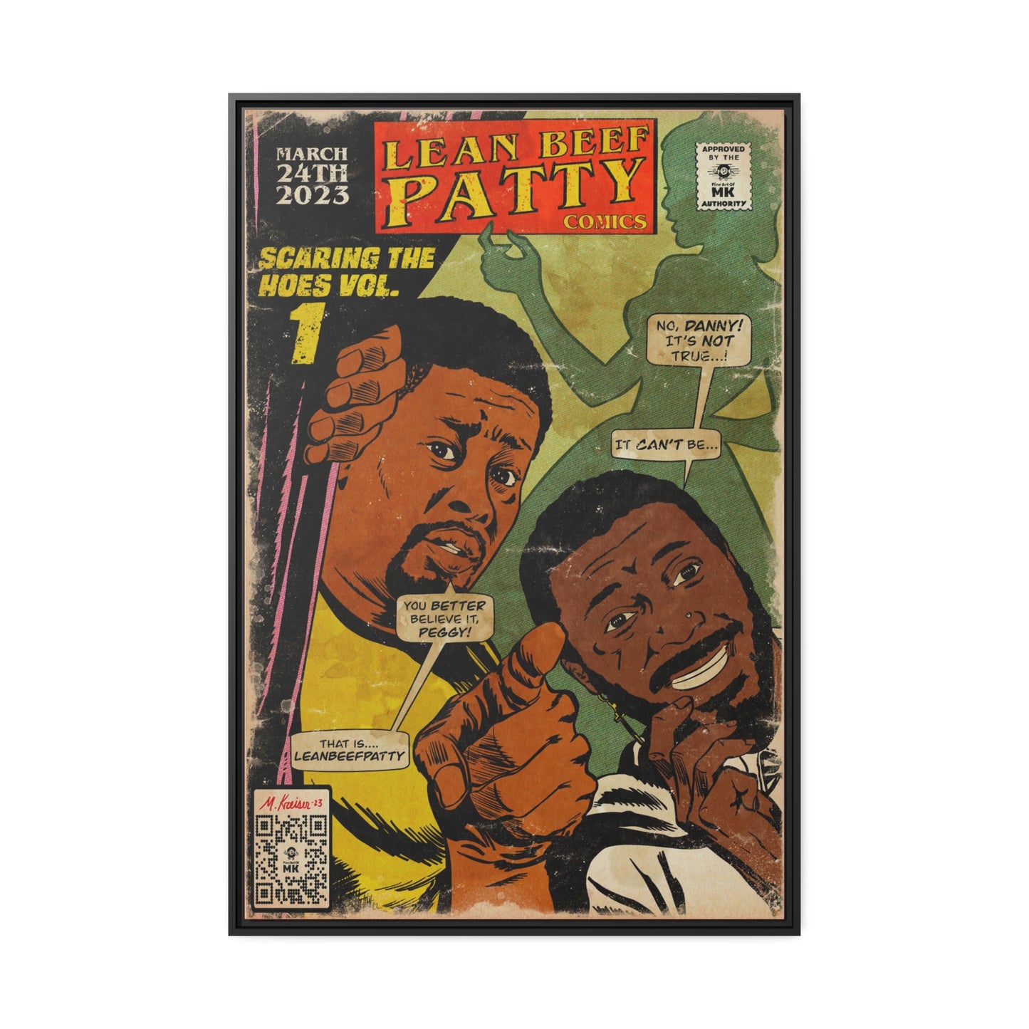 Danny Brown & JPEGMAFIA - Lean Beef Patty - Matte Canvas, Black Frame