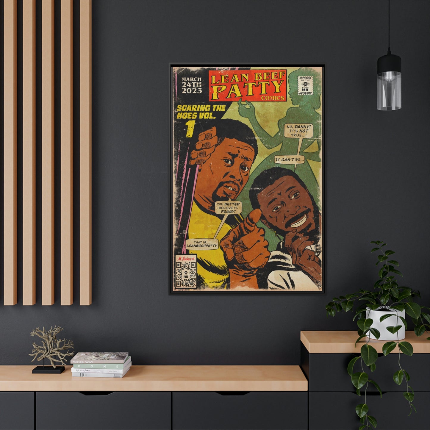 Danny Brown & JPEGMAFIA - Lean Beef Patty - Matte Canvas, Black Frame