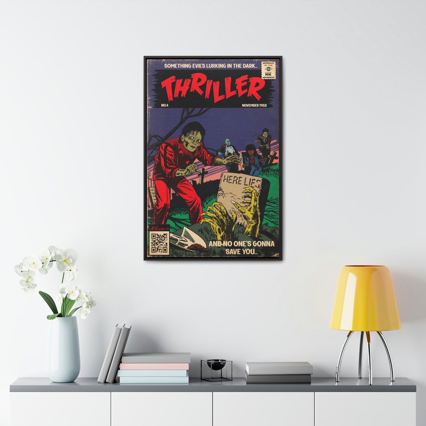 Michael Jackson- Thriller - Gallery Canvas Wraps, Vertical Frame