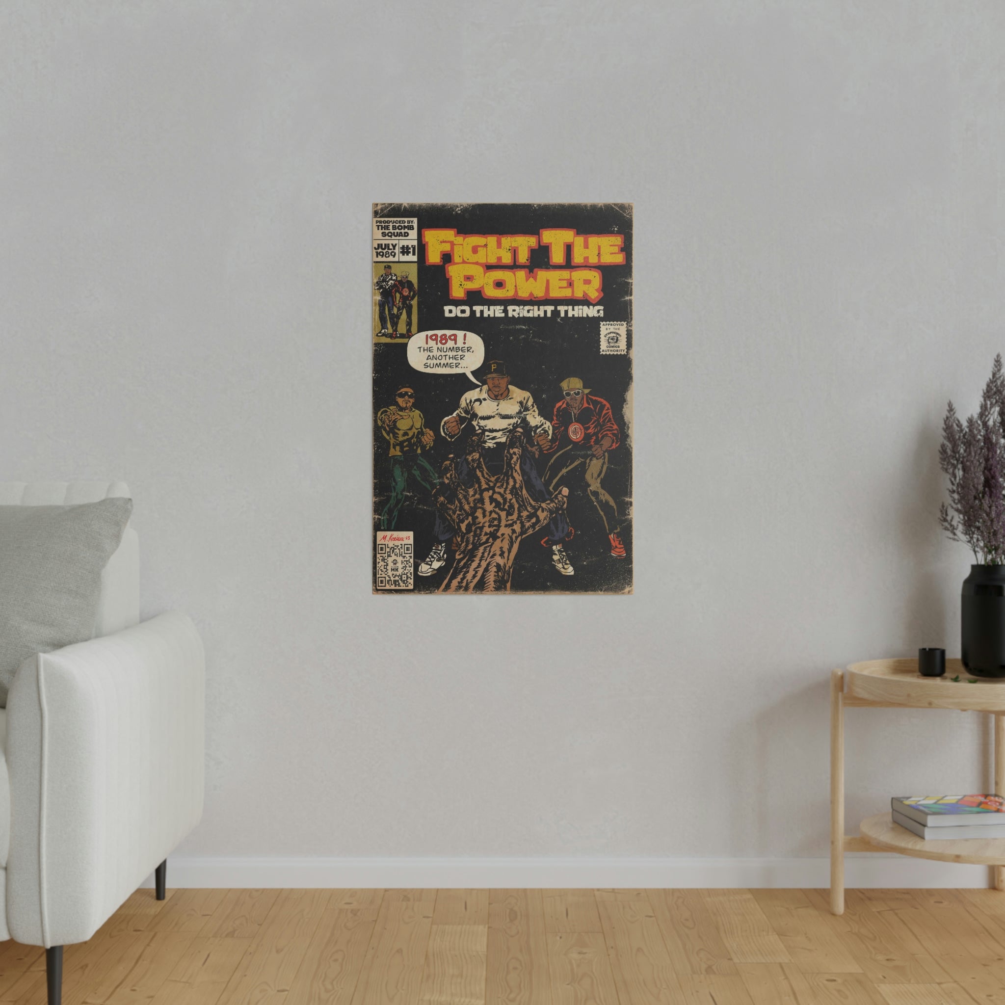 Fight The Power -  Matte Canvas, Stretched, 0.75"