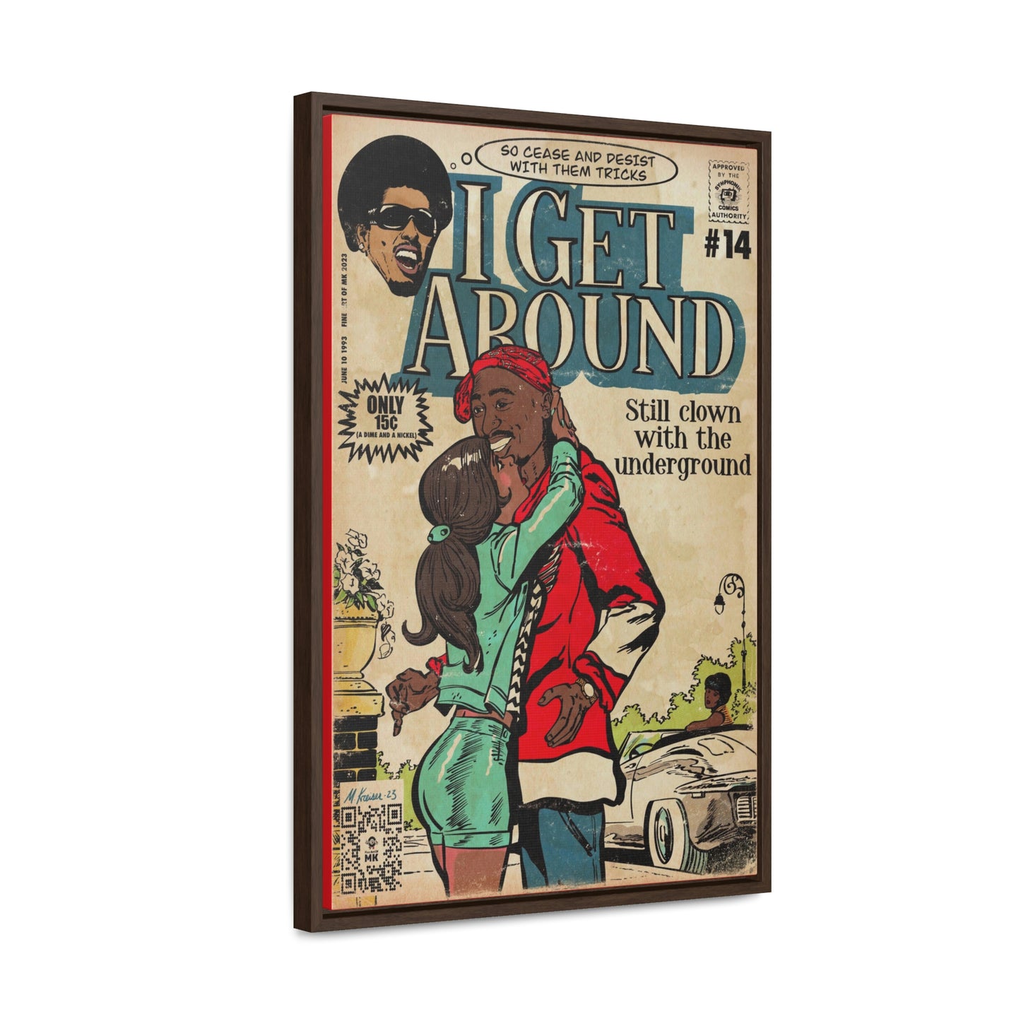 2Pac - I Get Around - Tupac - Gallery Canvas Wraps, Vertical Frame