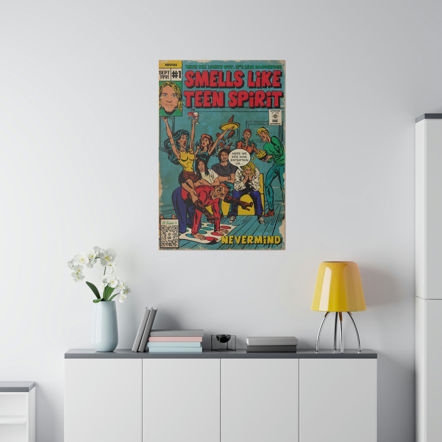 Nirvana - Smells Like Teen Spirit -  Matte Canvas, Stretched, 0.75"